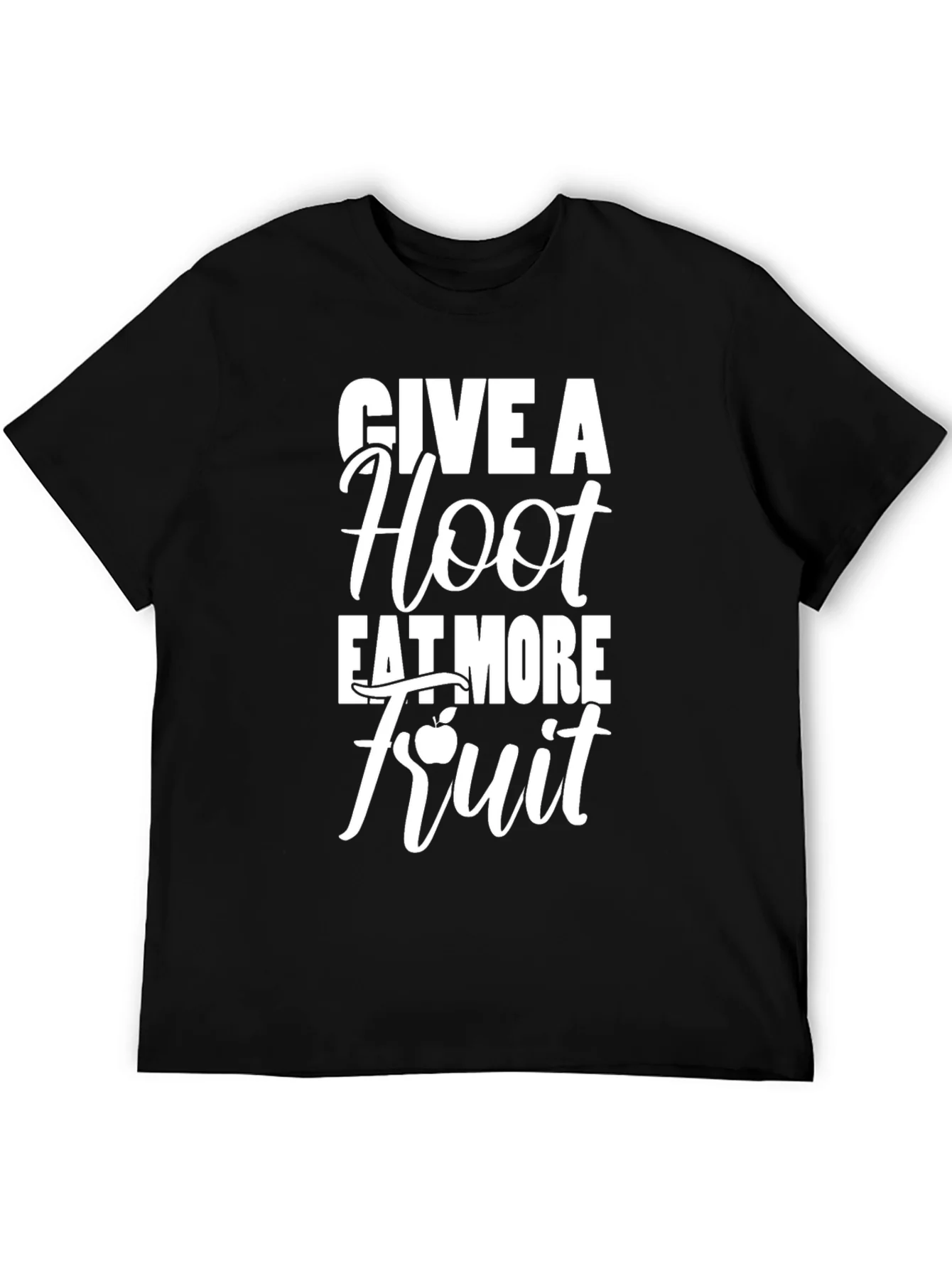 Camiseta Negra: Da un Hoot Come M¨¢s Fruta