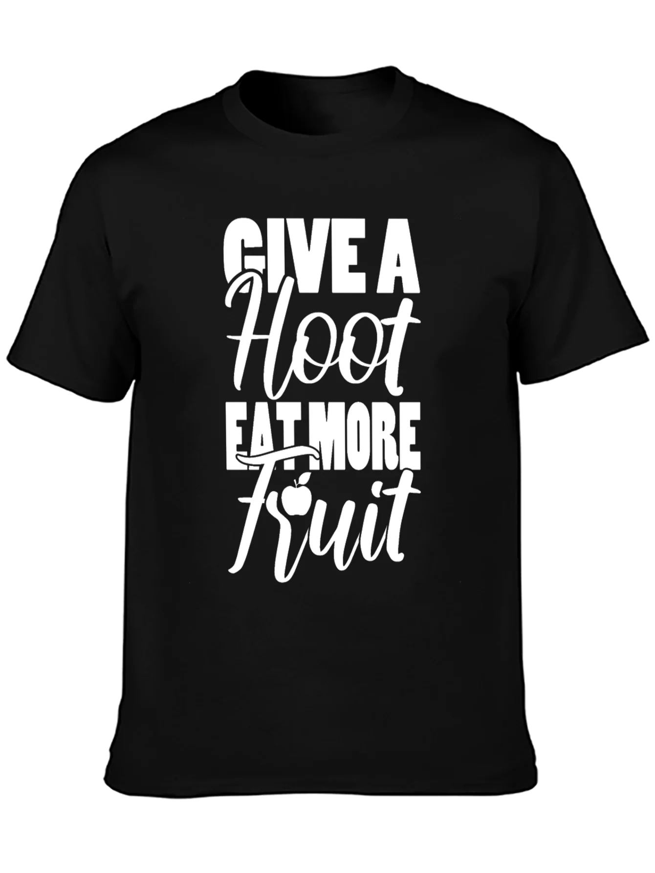 Camiseta Negra: Da un Hoot Come M¨¢s Fruta