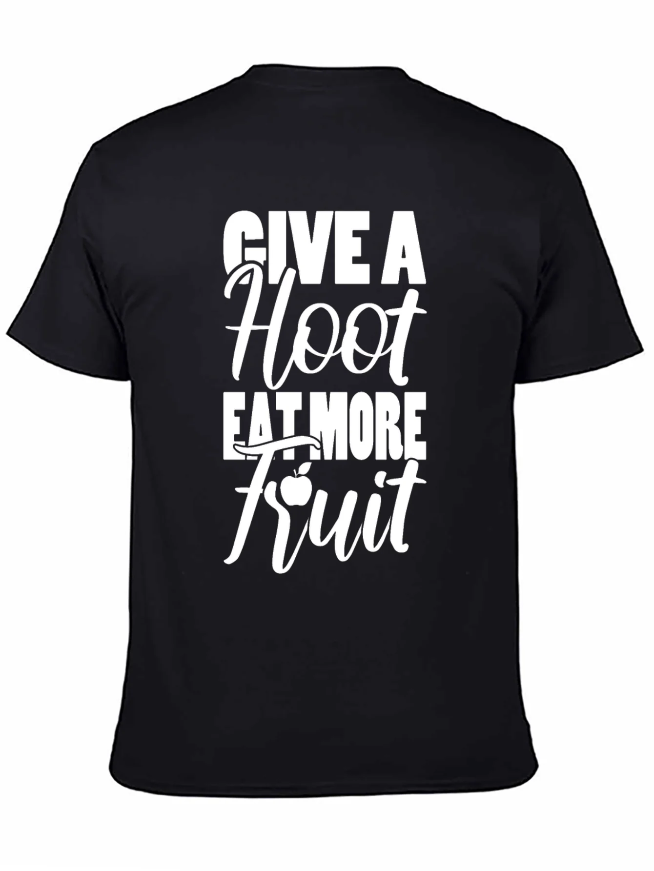 Camiseta Negra: Da un Hoot Come M¨¢s Fruta