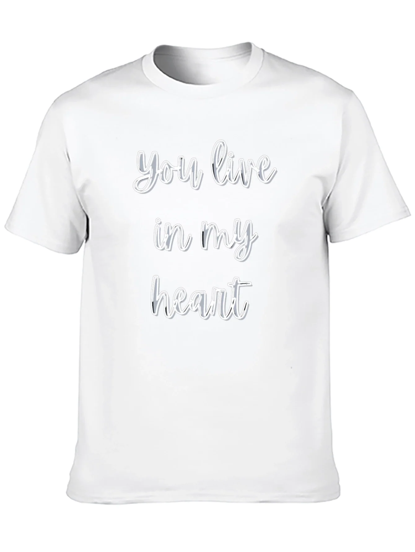 Camiseta Negra You live in my heart