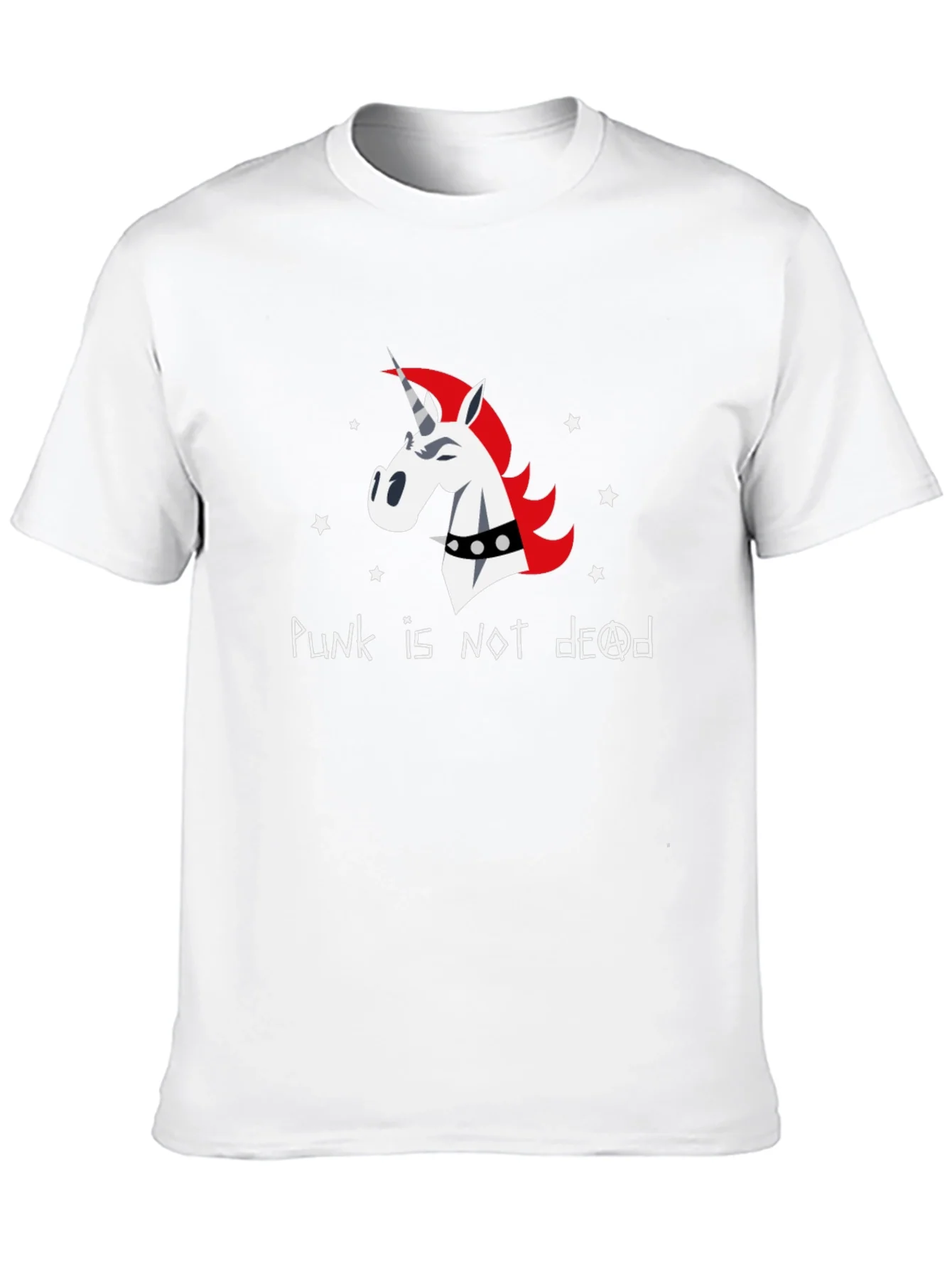 Camiseta Negra Unisex - Unicornio Punk