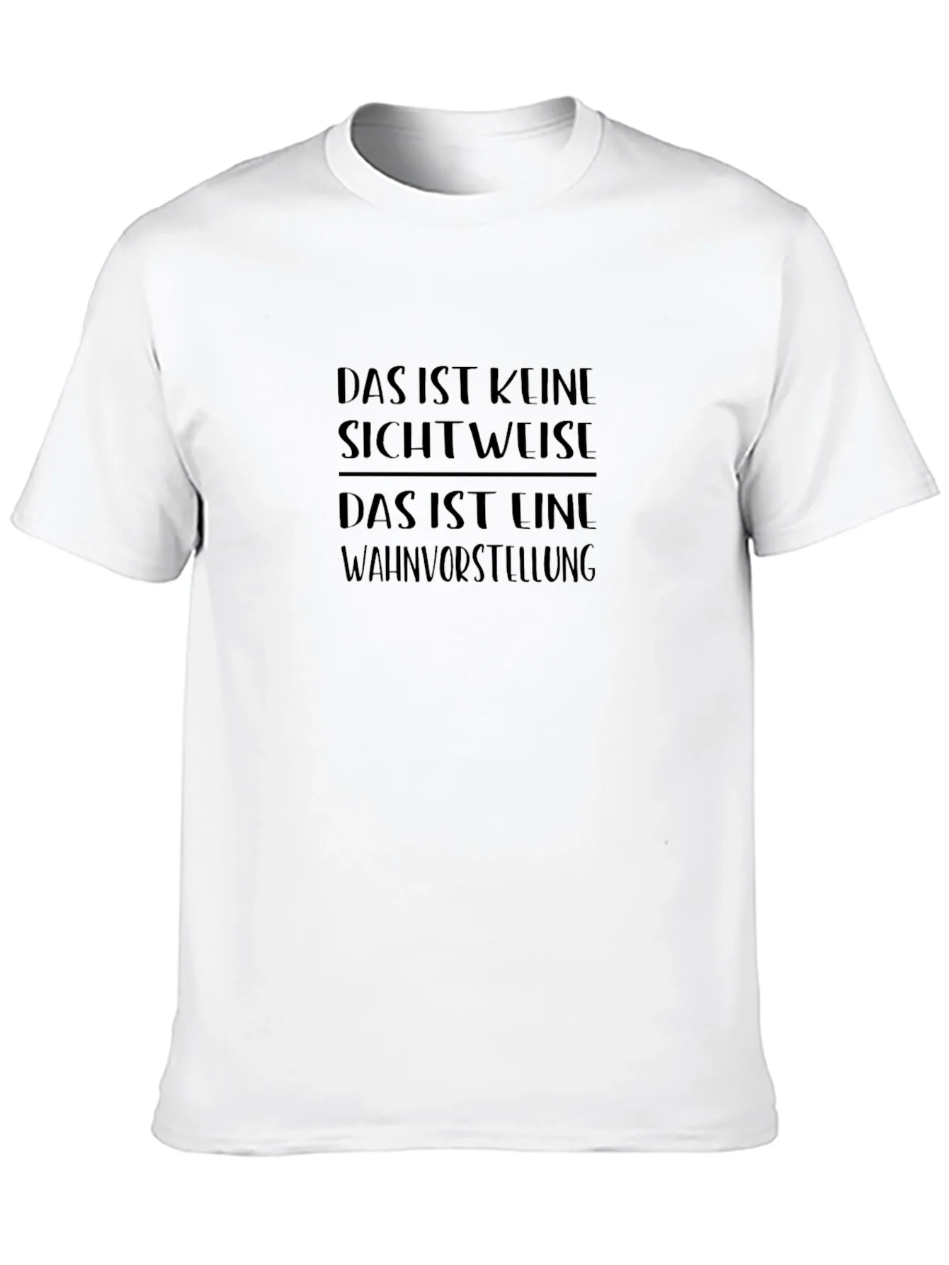 Camiseta Negra con Texto Alem¨¢n ¨C Humor¨ªstica