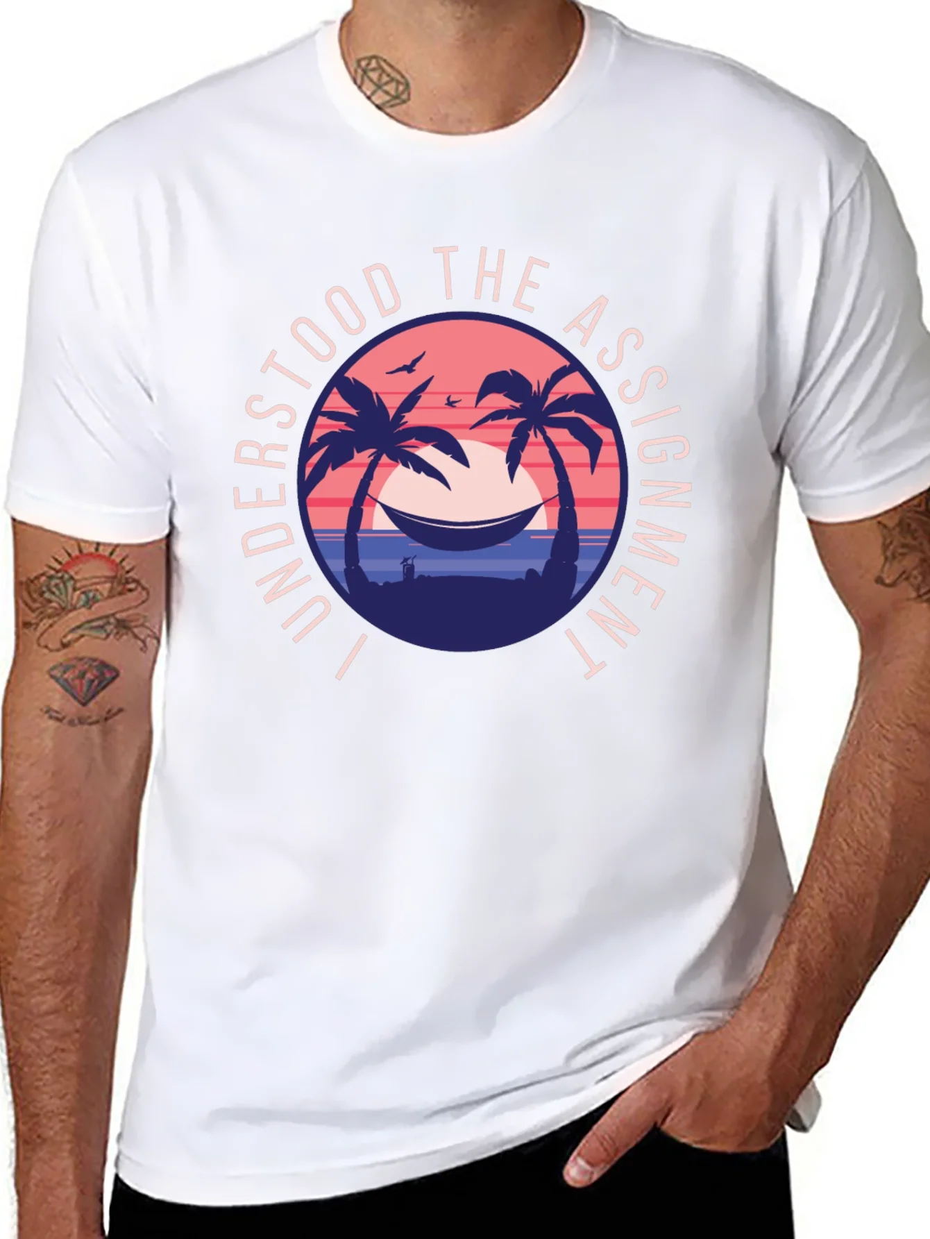 Camiseta Entend¨ª la tarea con dise?o tropical