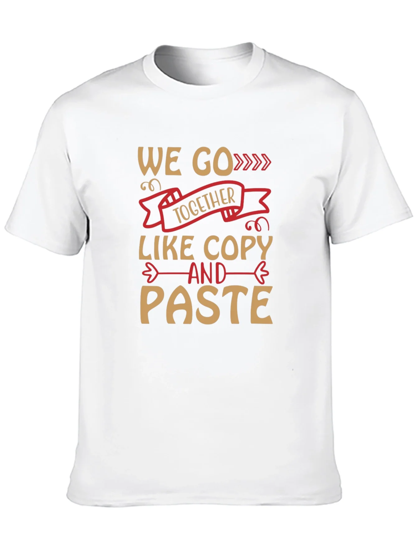 Camiseta Negra Copy & Paste para Parejas