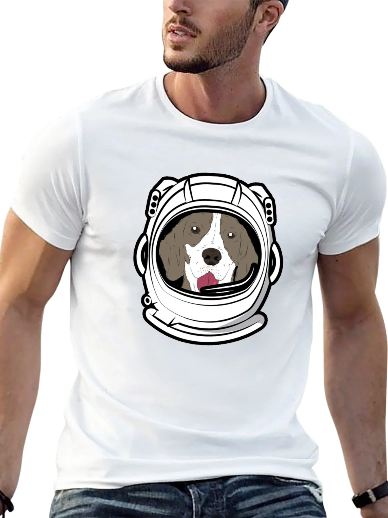 Rebbecca Dog Astronaut Graphic T-Shirt