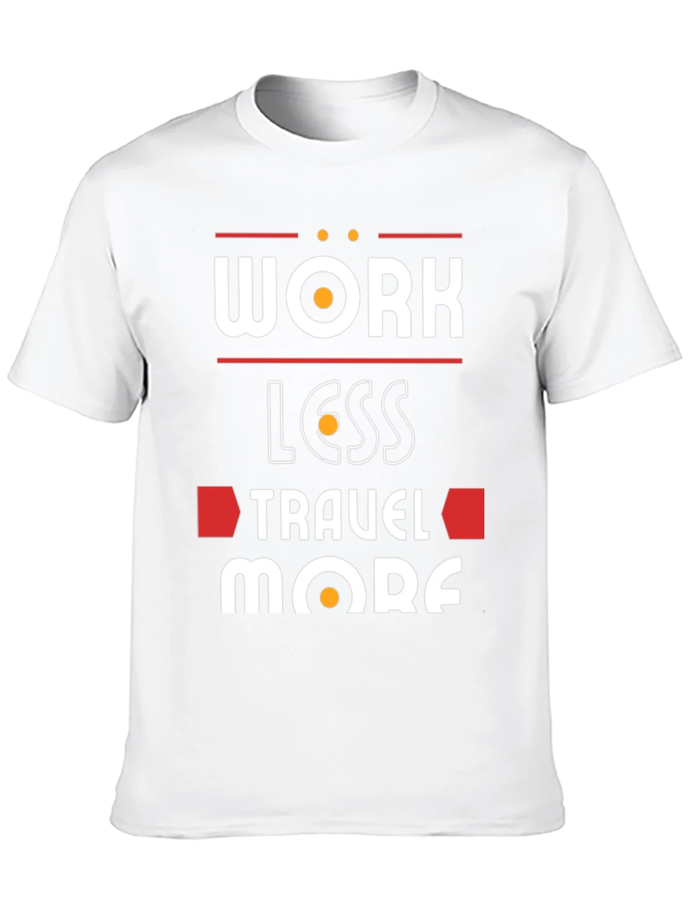 Camiseta Negra con Dise?o Trabaja Menos Viaja M¨¢s