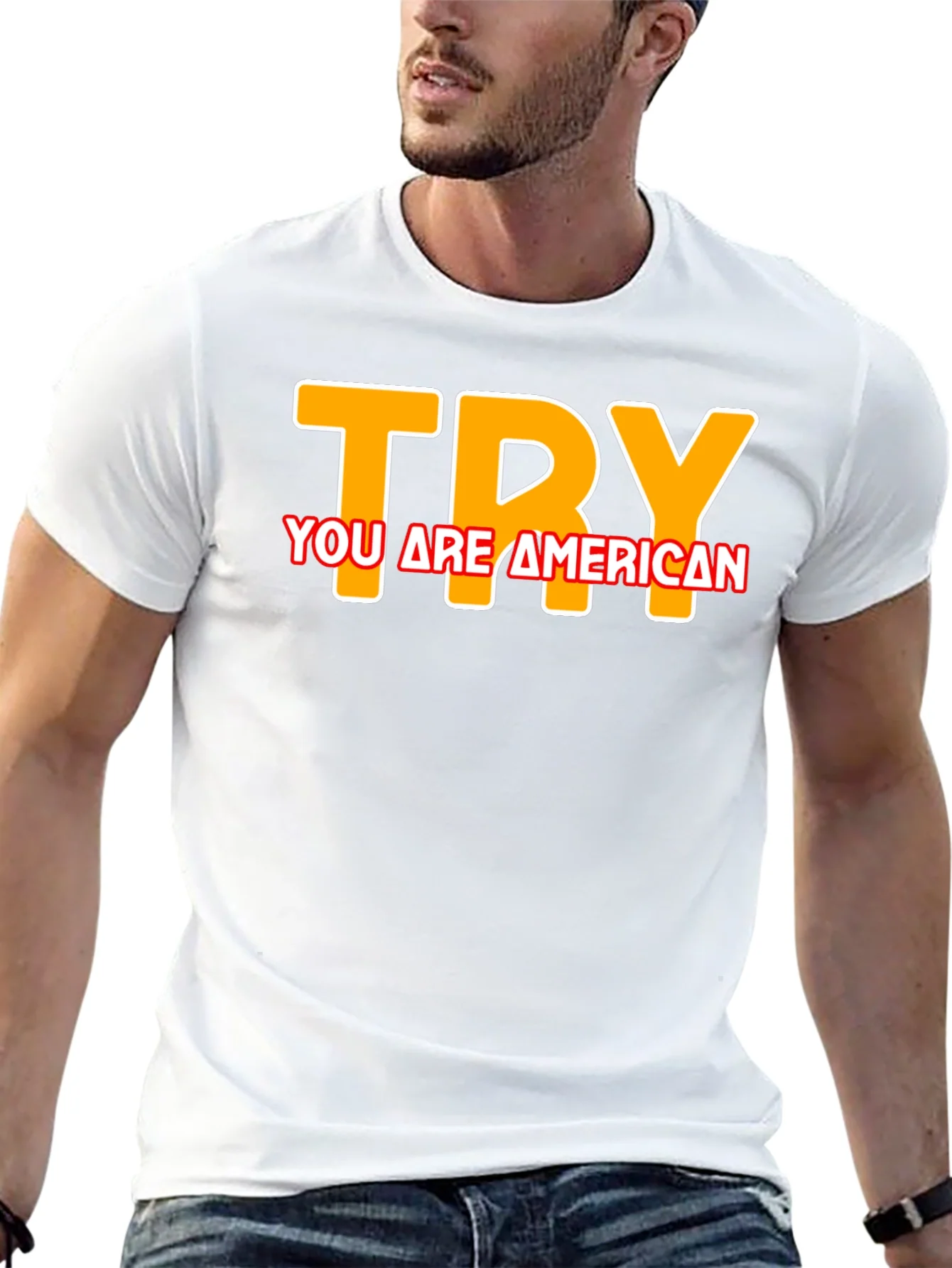 Camiseta Negra TRY You Are American