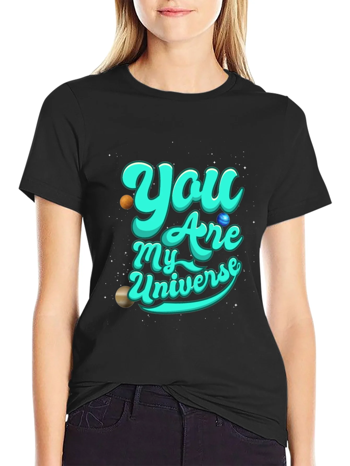 Camiseta Negra You Are My Universe