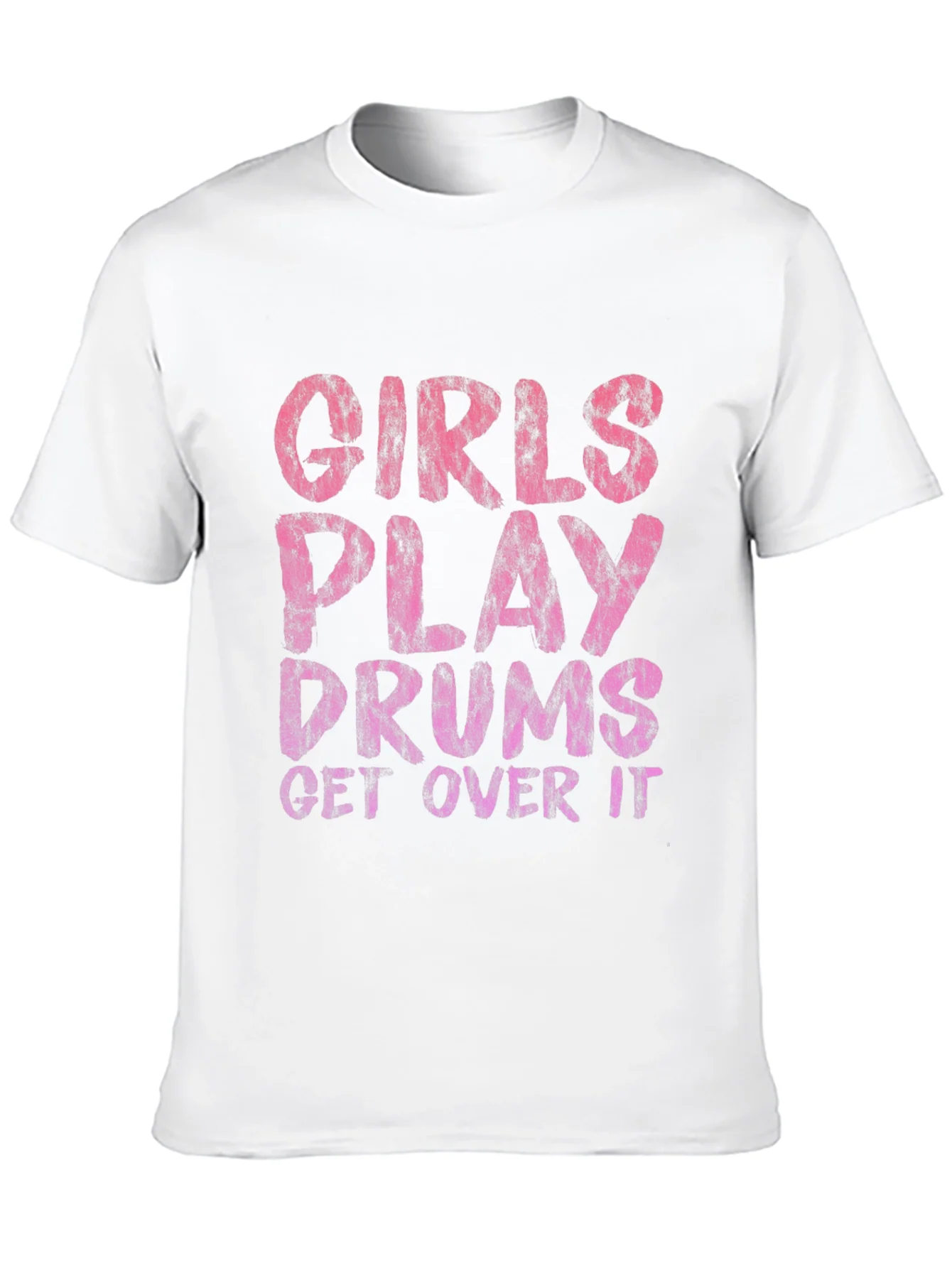 Camiseta Negra con Estampado Girls Play Drums
