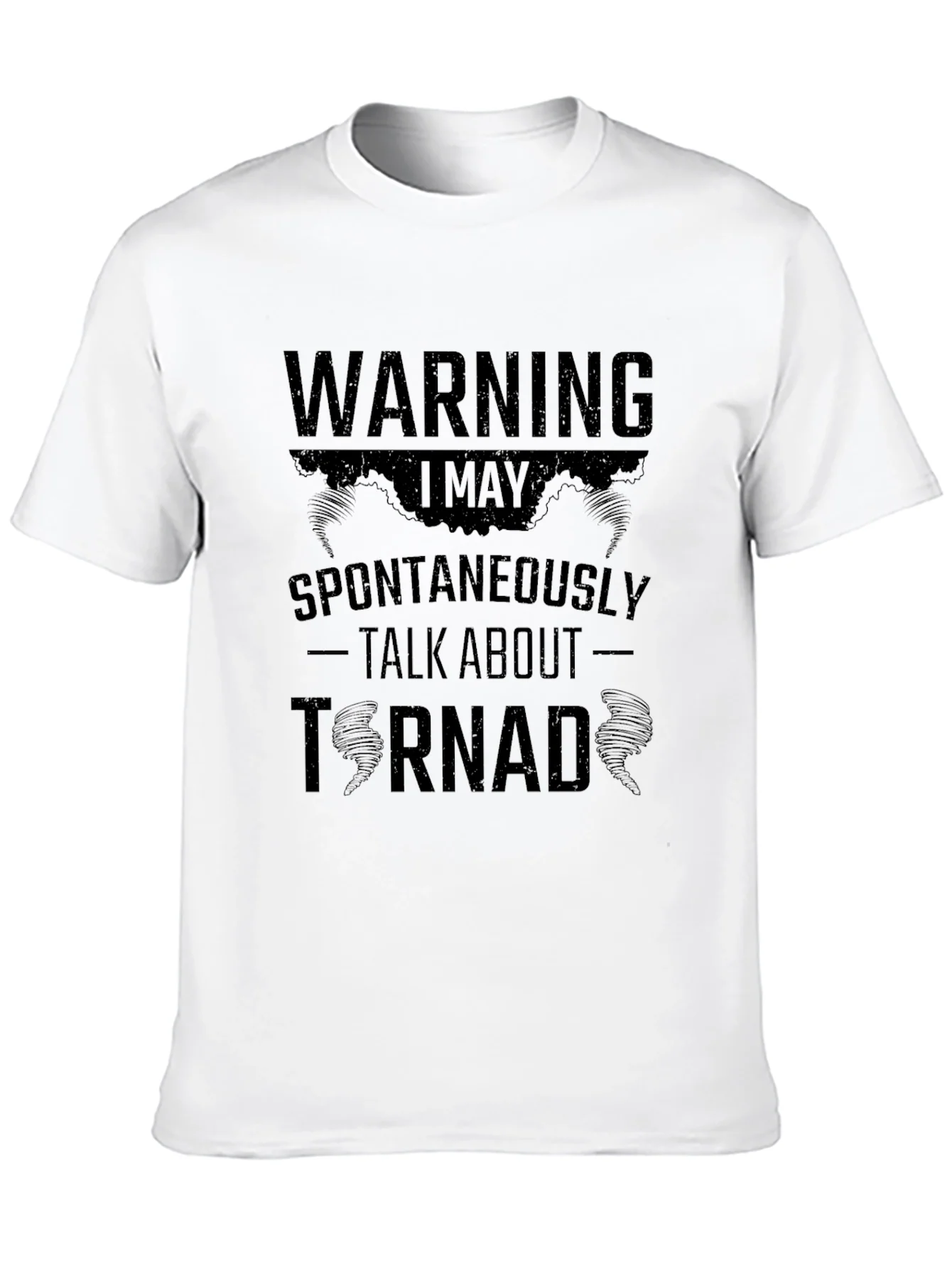 Camiseta Negra Hombre - Advertencia Tornado