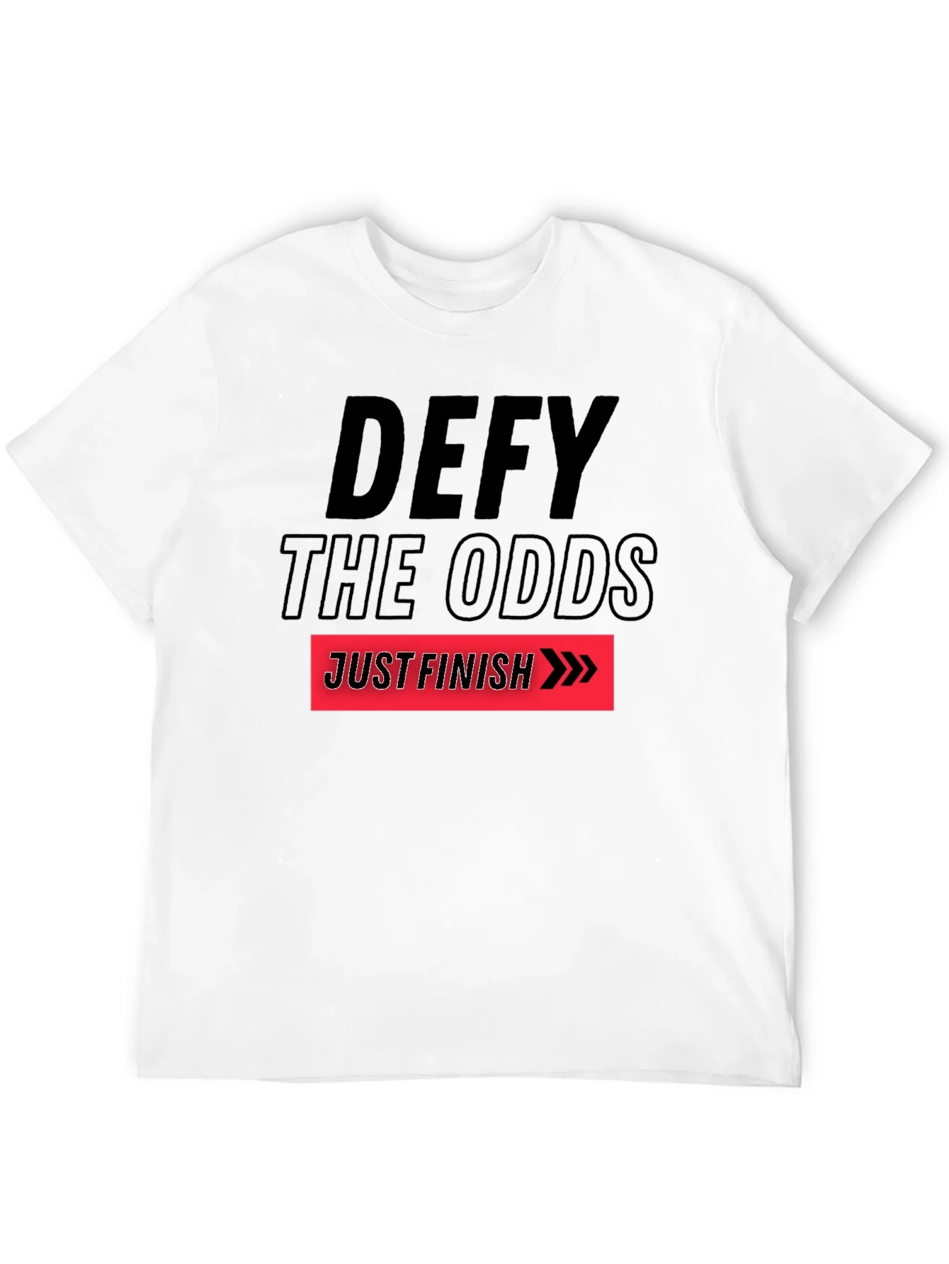 Camiseta Negra Motivacional Defy The Odds