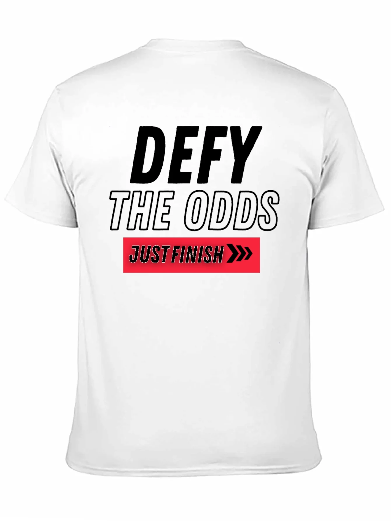 Camiseta Negra Motivacional Defy The Odds