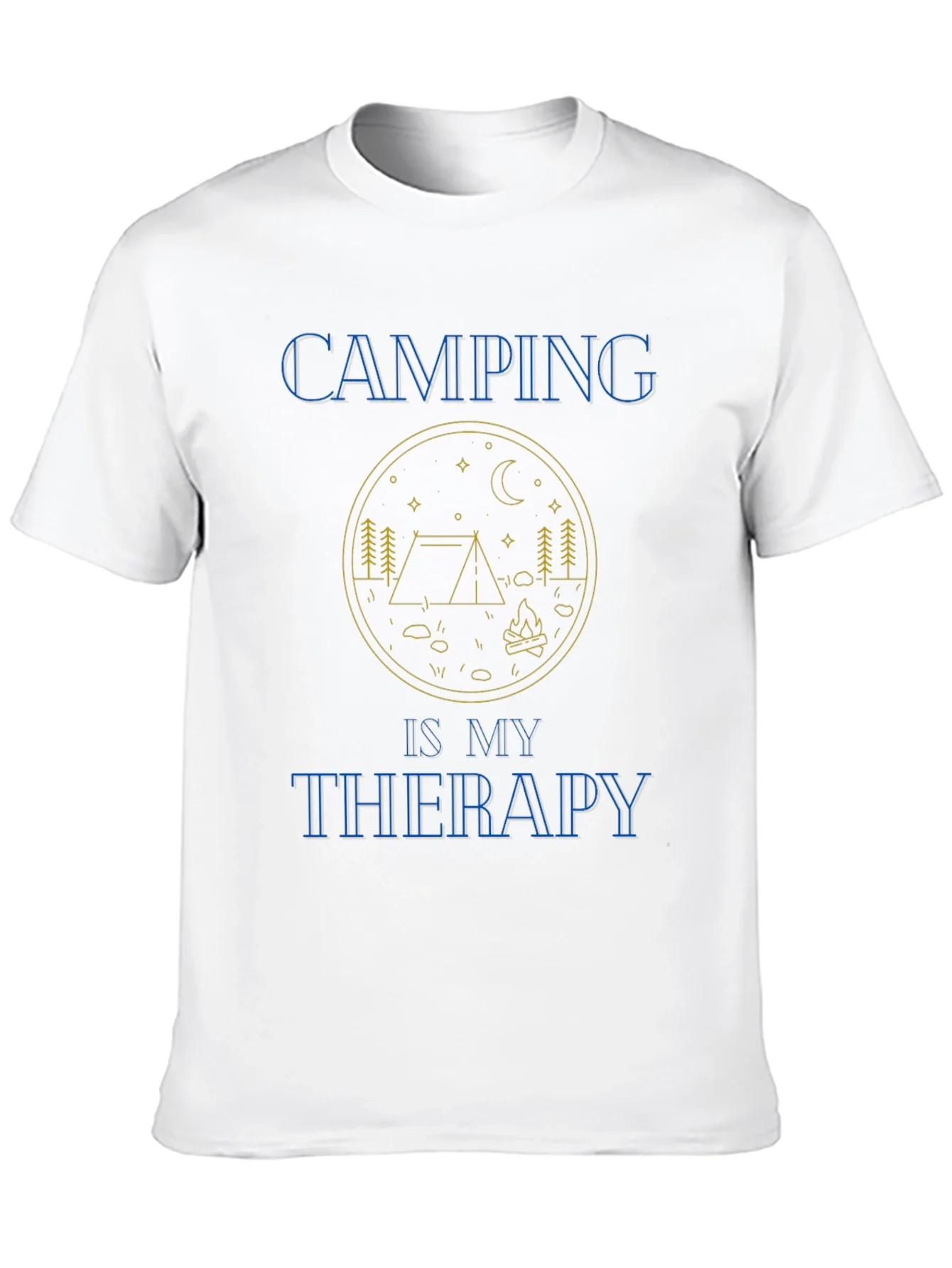 Camiseta Negra - Camping is my Therapy