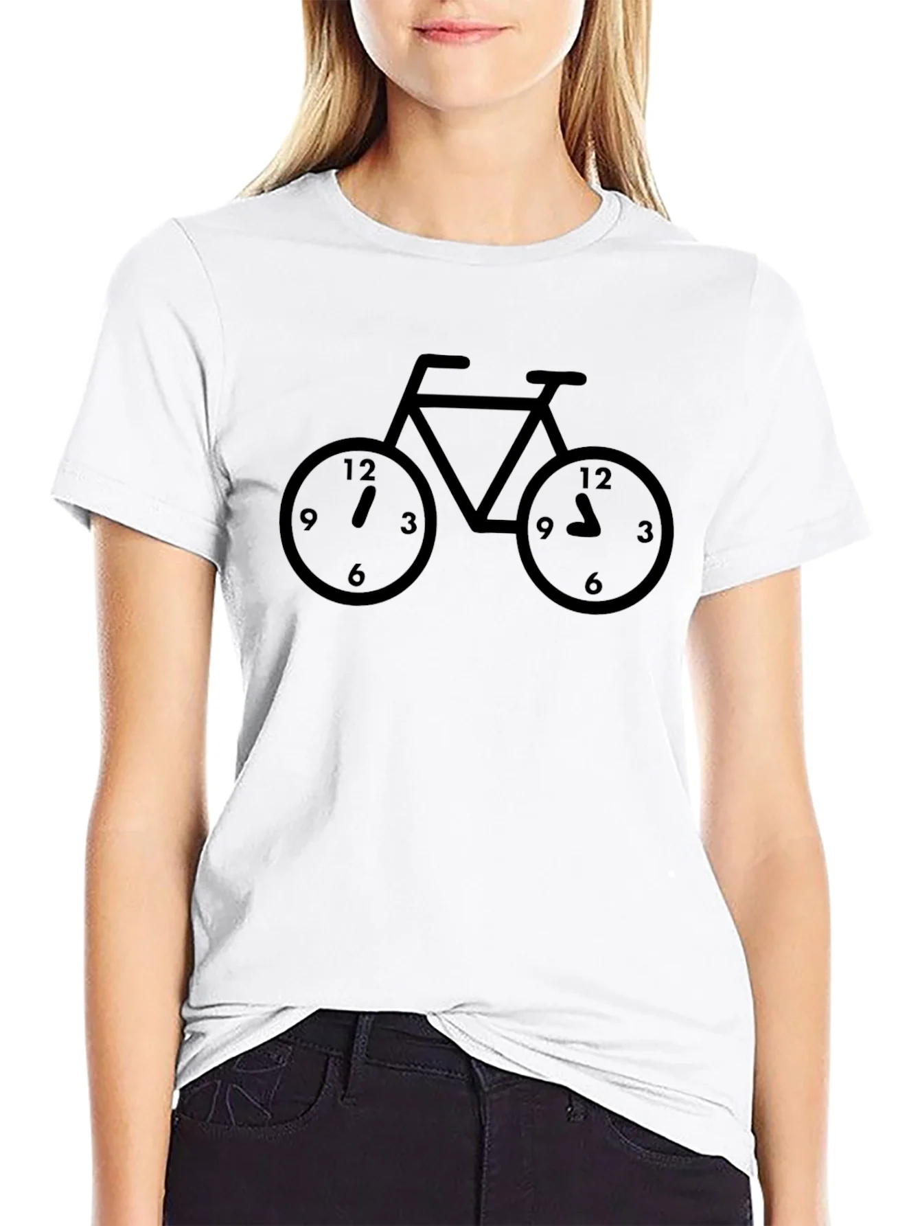 Rebbecca Time to Ride - Bicycle Clock Graphic Tee