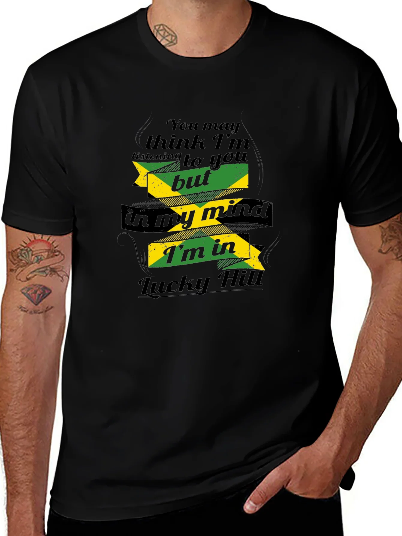 Camiseta Negra Jamaica Lucky Hill