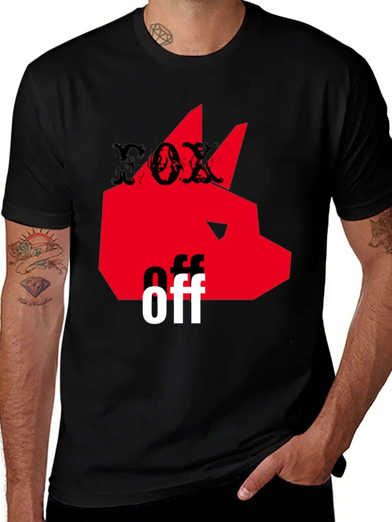 Rebbecca Fox Off Graphic Tee - Mens Black T-Shirt