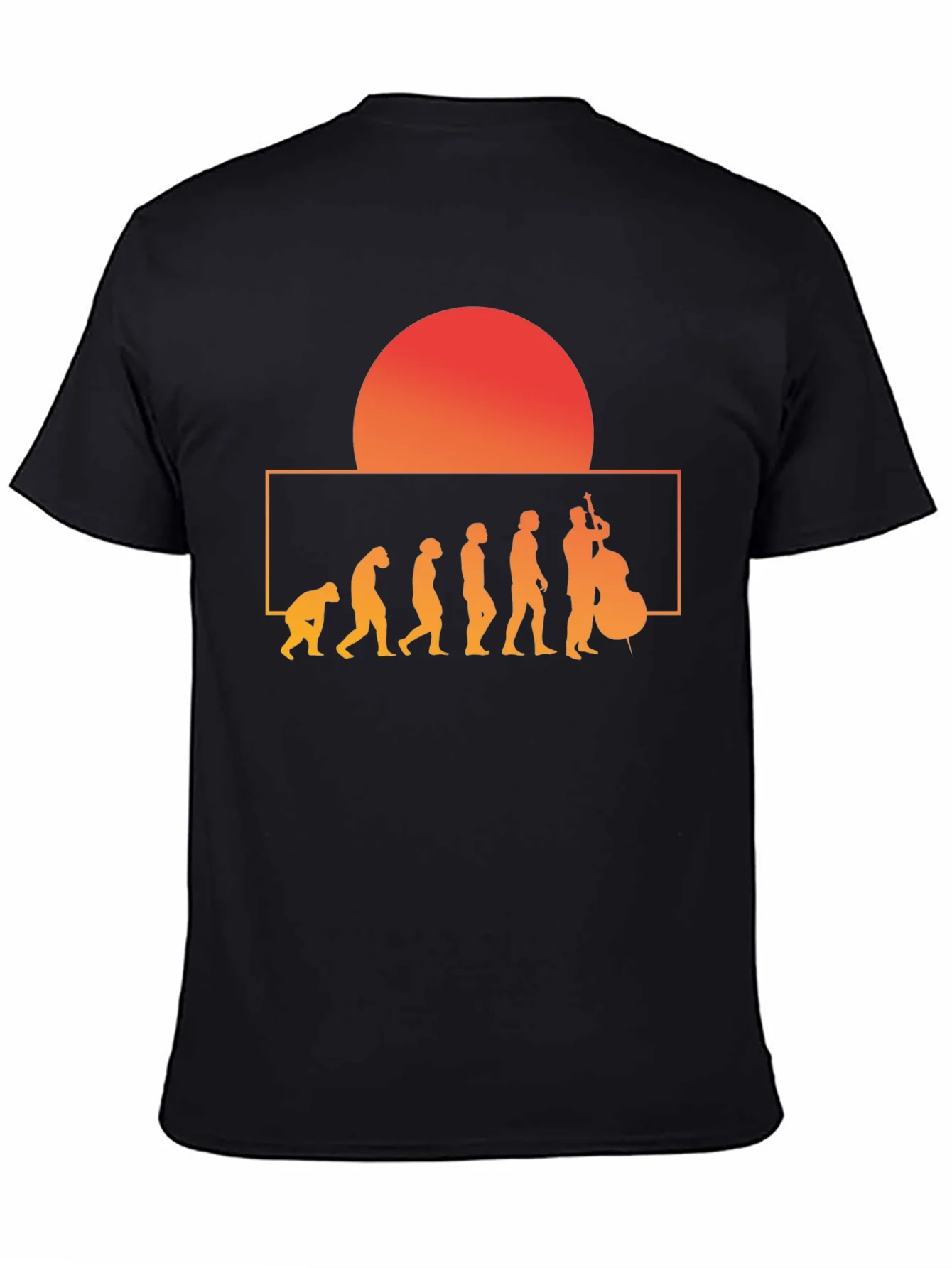 Camiseta Hombre Evoluci¨®n M¨²sico Bajo El¨¦ctrico Atardecer