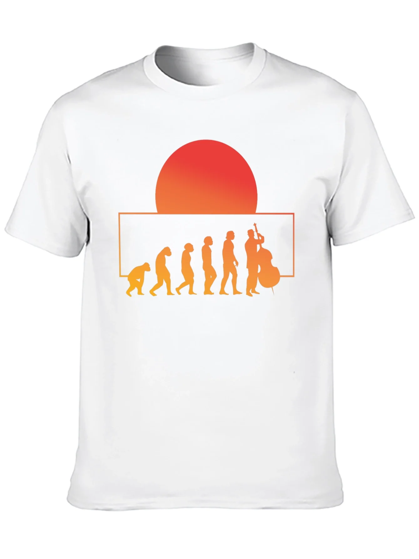 Camiseta Hombre Evoluci¨®n M¨²sico Bajo El¨¦ctrico Atardecer