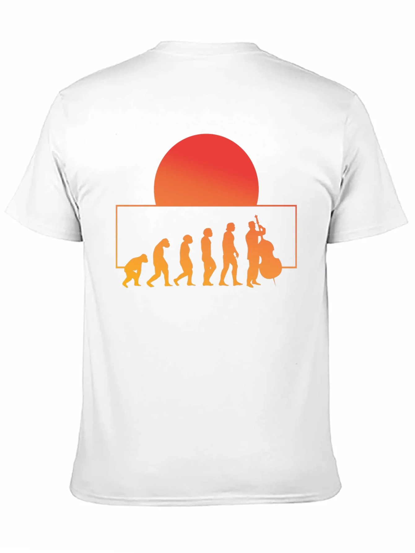 Camiseta Hombre Evoluci¨®n M¨²sico Bajo El¨¦ctrico Atardecer