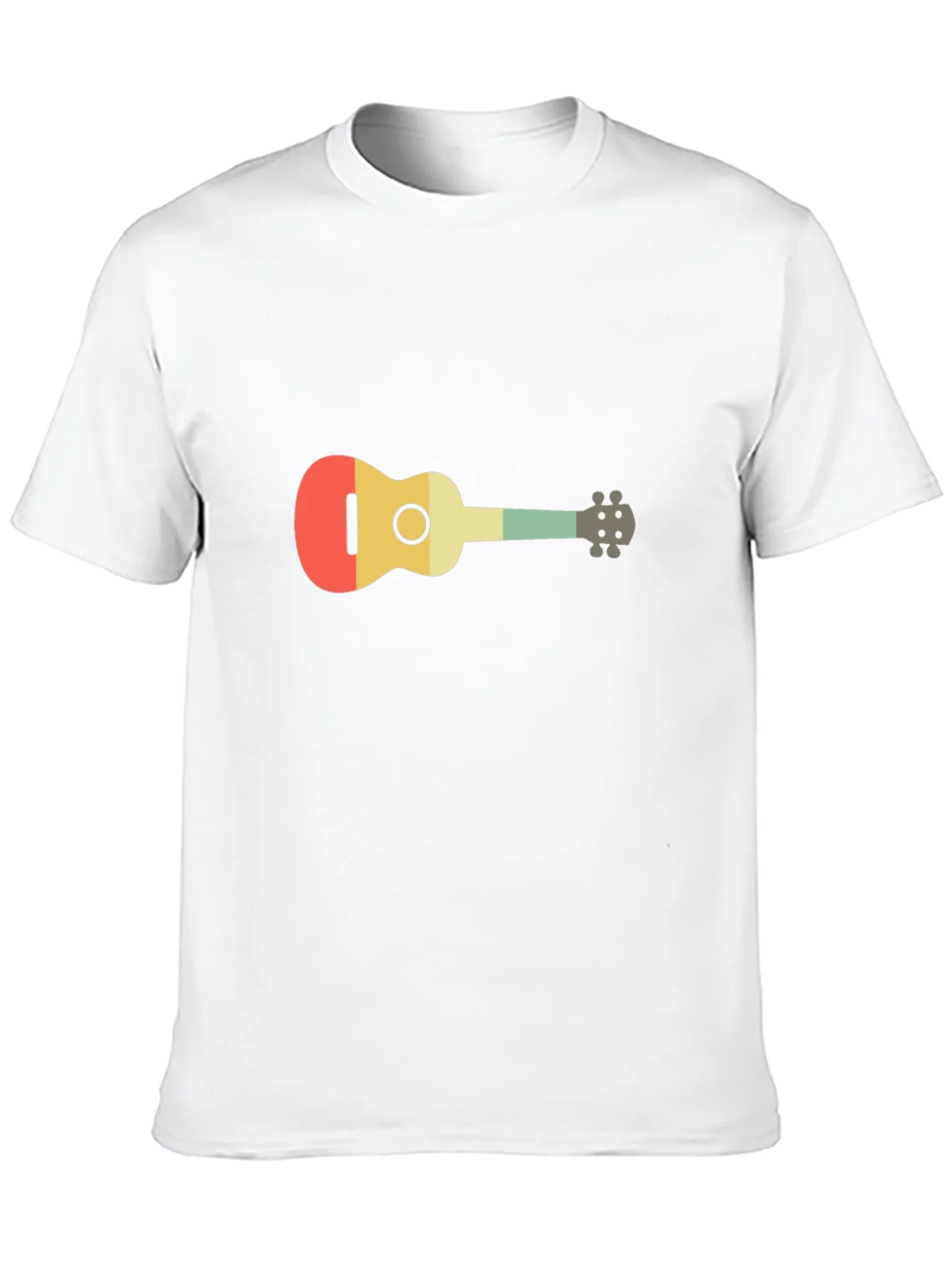Camiseta Negra con Dise?o de Ukelele Retro