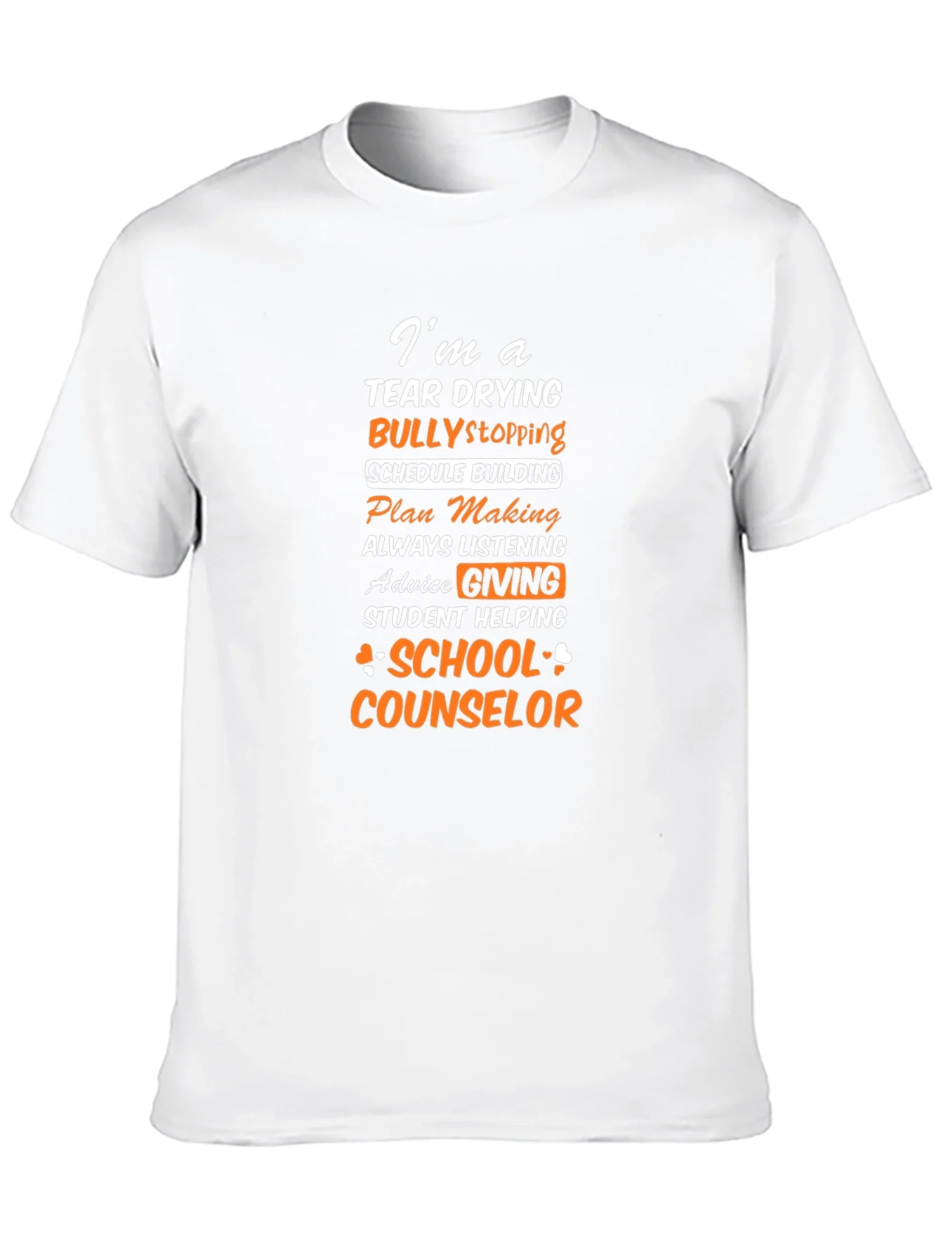 Camiseta Negra con Dise?o de Consejero Escolar