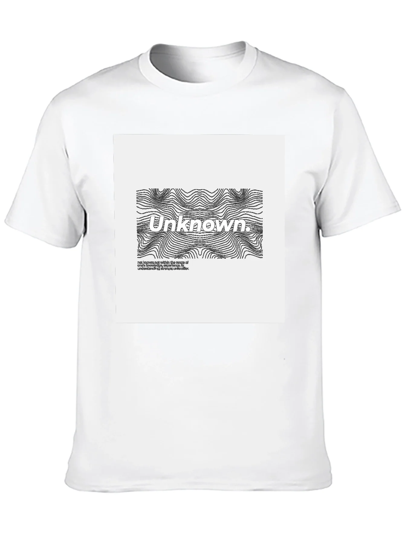 Camiseta Negra Unknown Dise?o Abstracto