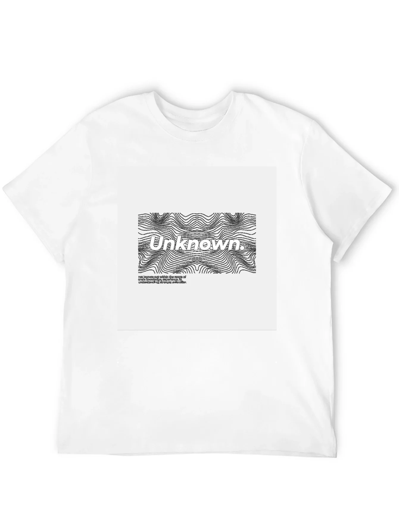 Camiseta Negra Unknown Dise?o Abstracto