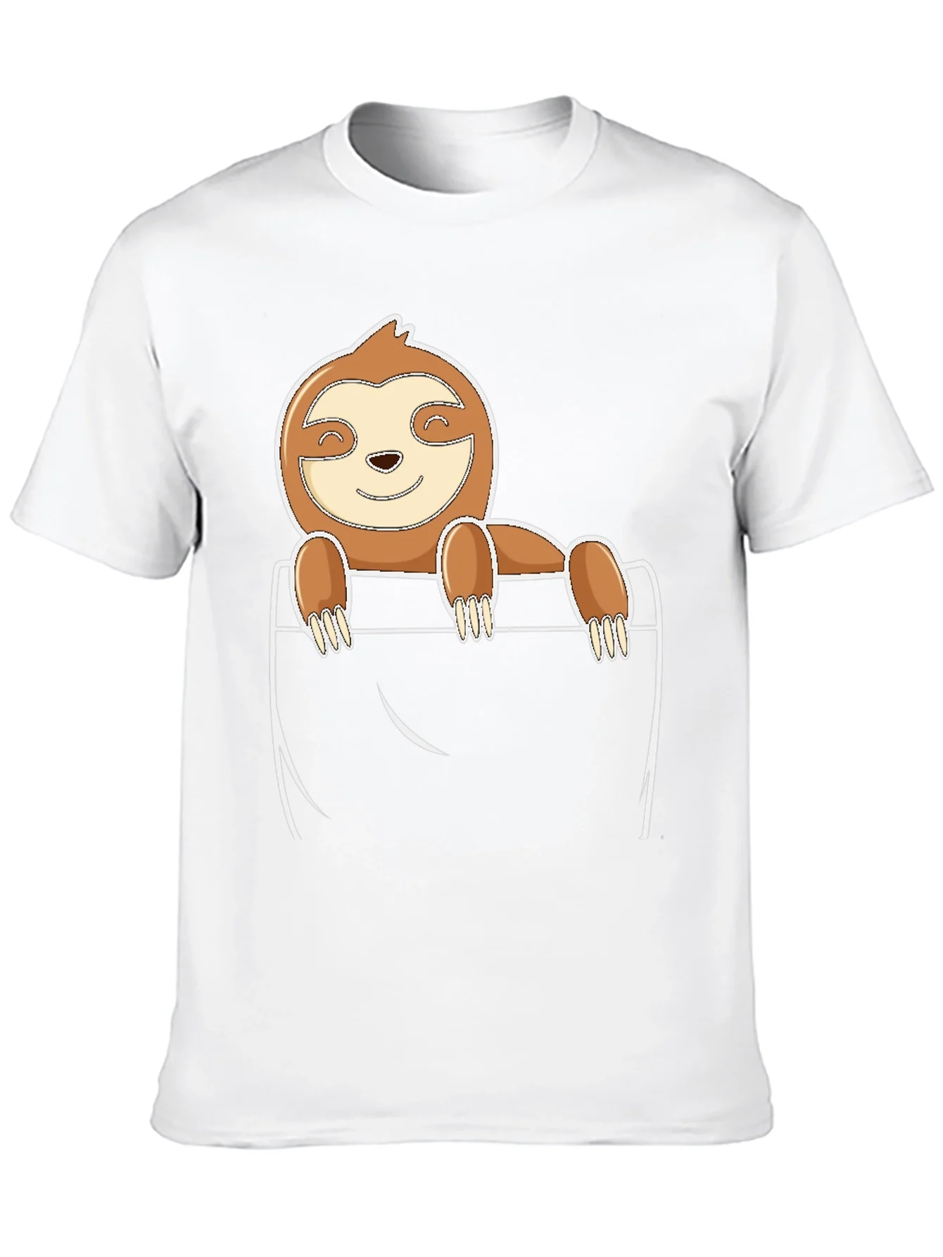 Rebbecca Sloth Pocket T-Shirt - Cute Cartoon Animal Tee