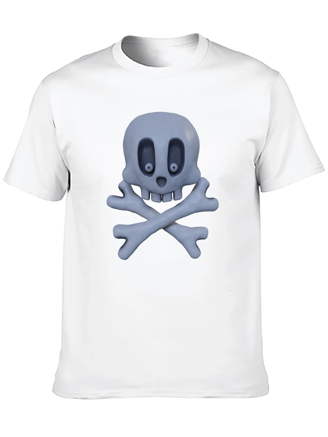 Camiseta Negra con Calavera y Huesos Cruzados