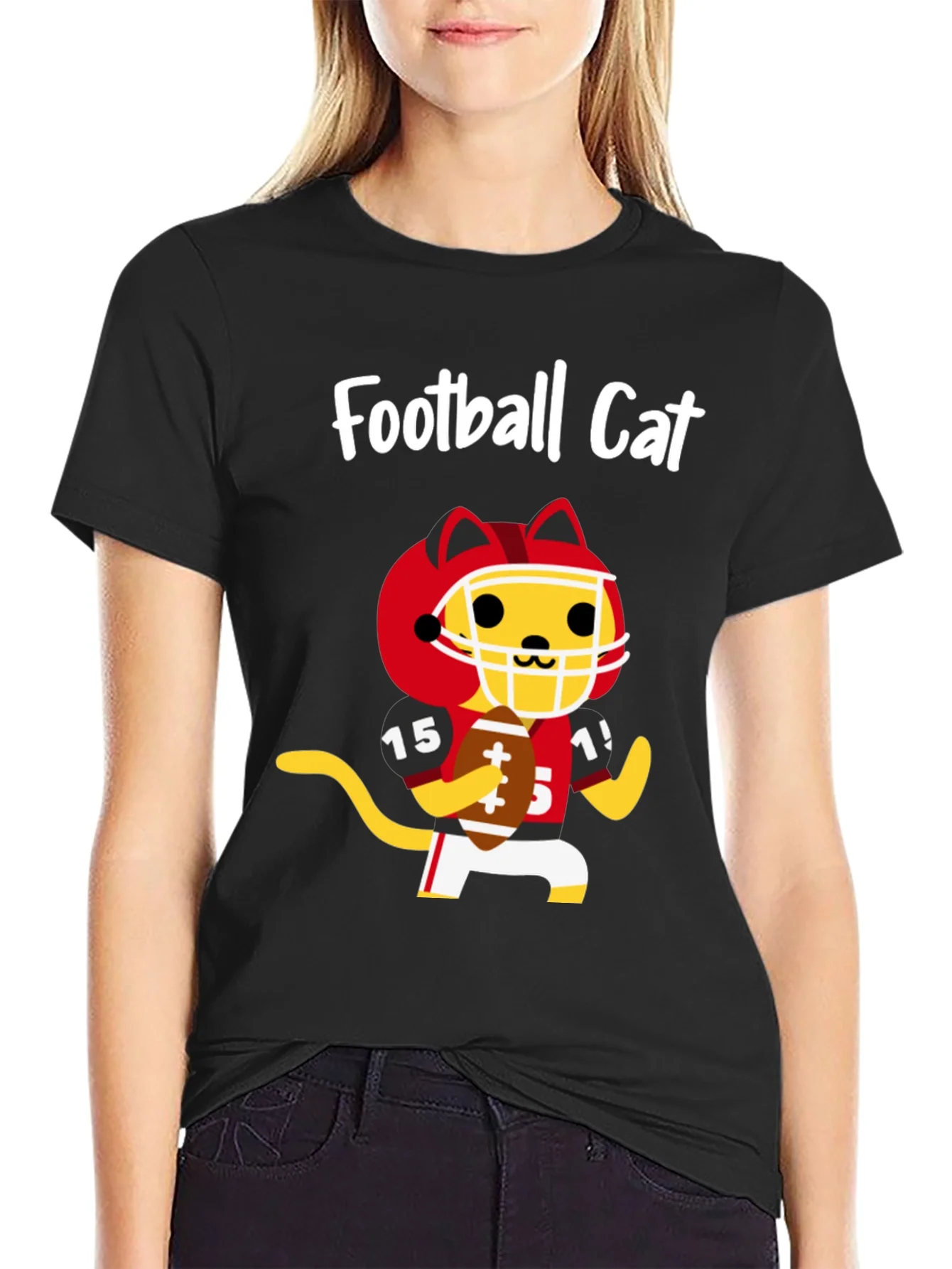 Camiseta F¨²tbol Americano Gato