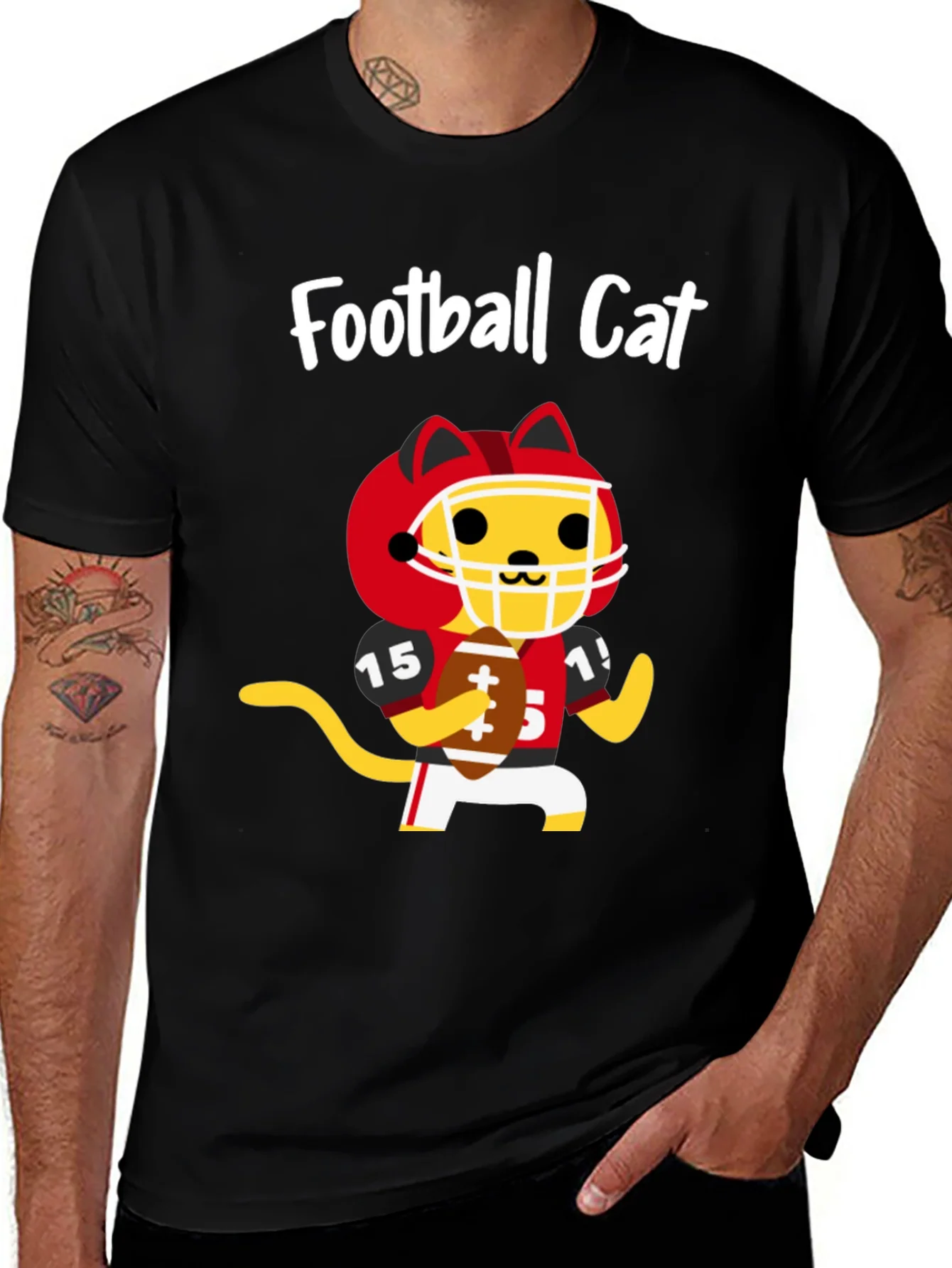 Camiseta F¨²tbol Americano Gato