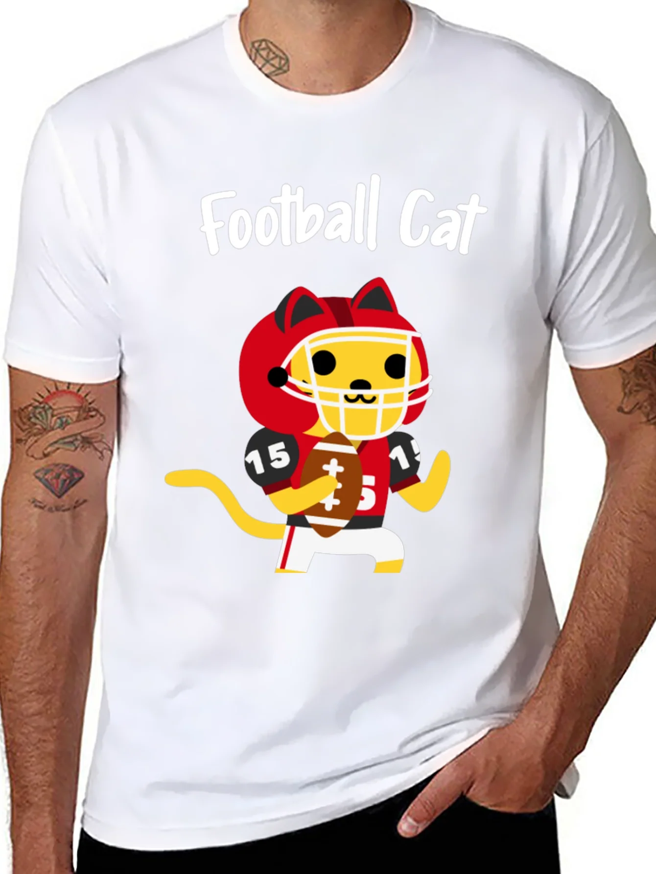 Camiseta F¨²tbol Americano Gato