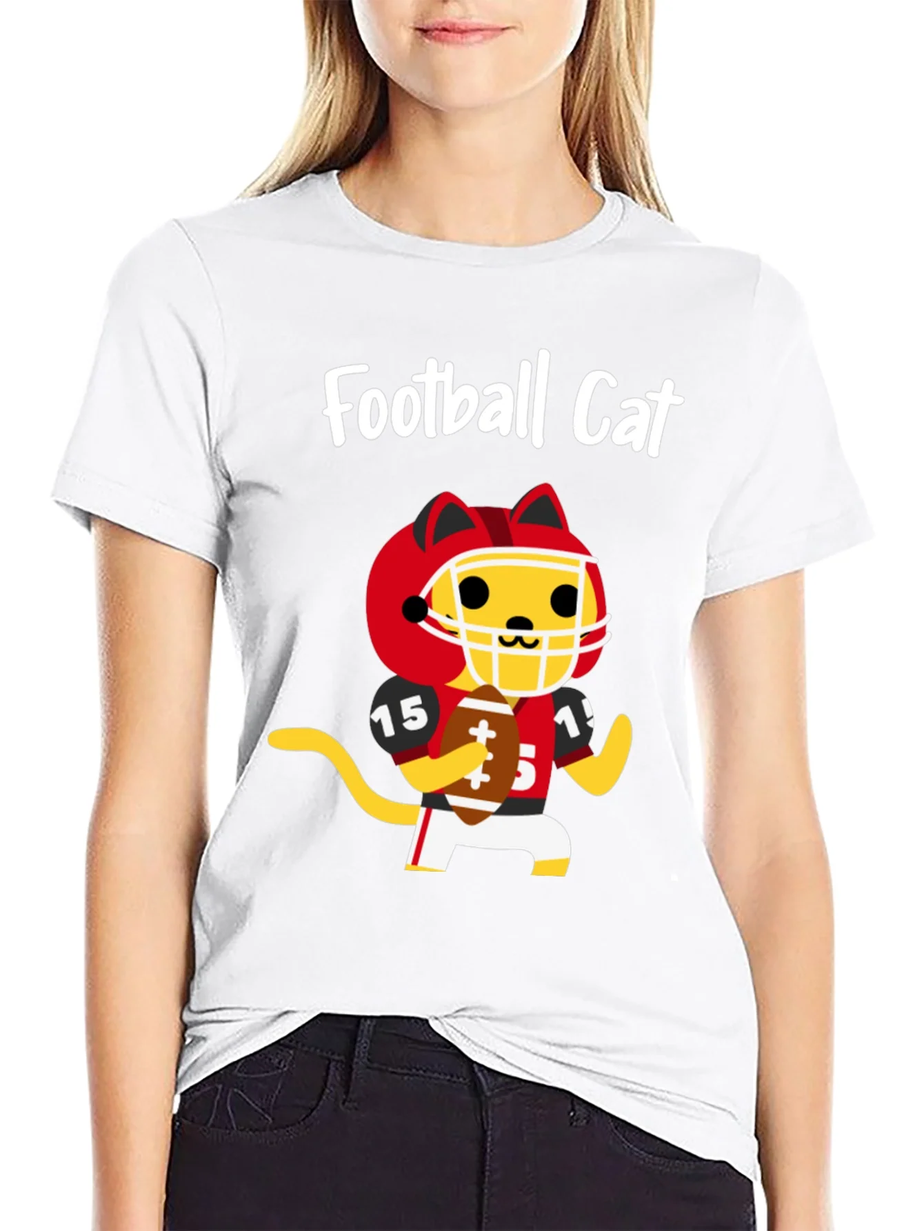 Camiseta F¨²tbol Americano Gato