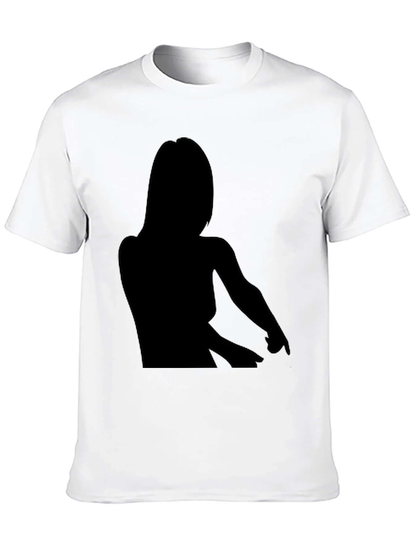 Camiseta Negra Silueta Mujer - Estilo Casual