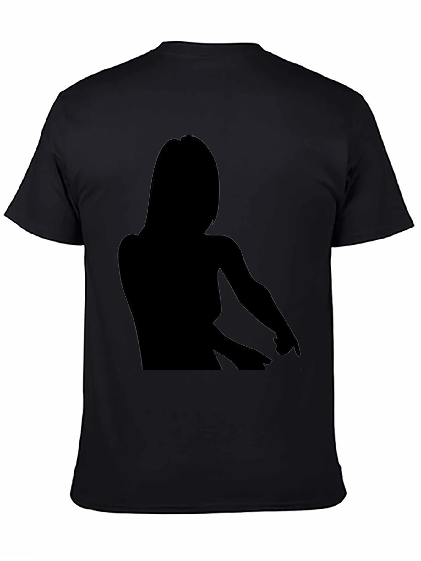 Camiseta Negra Silueta Mujer - Estilo Casual