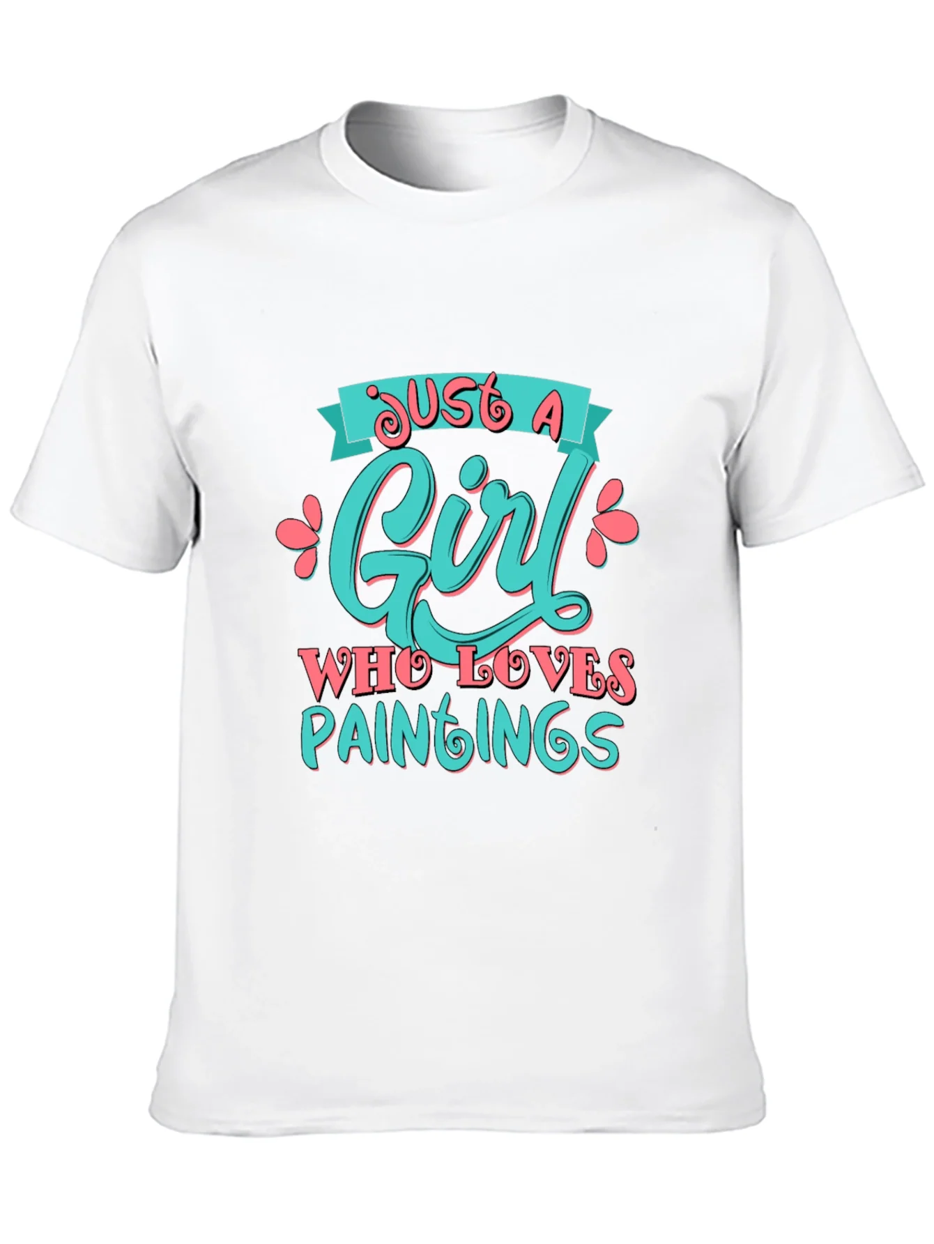 Camiseta Negra Just a Girl Who Loves Paintings