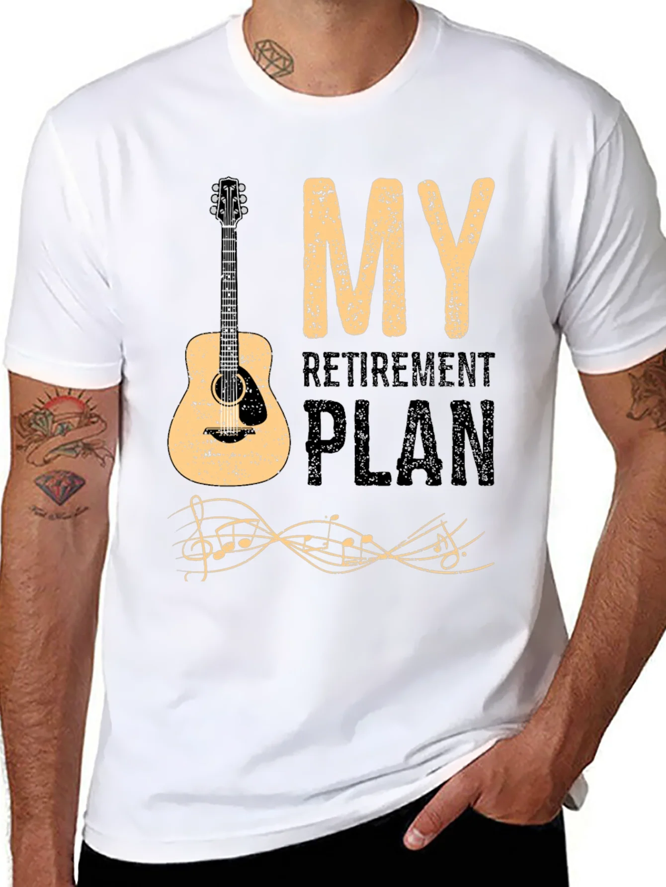 Rebbecca My Retirement Plan Guitar Graphic T-Shirt
