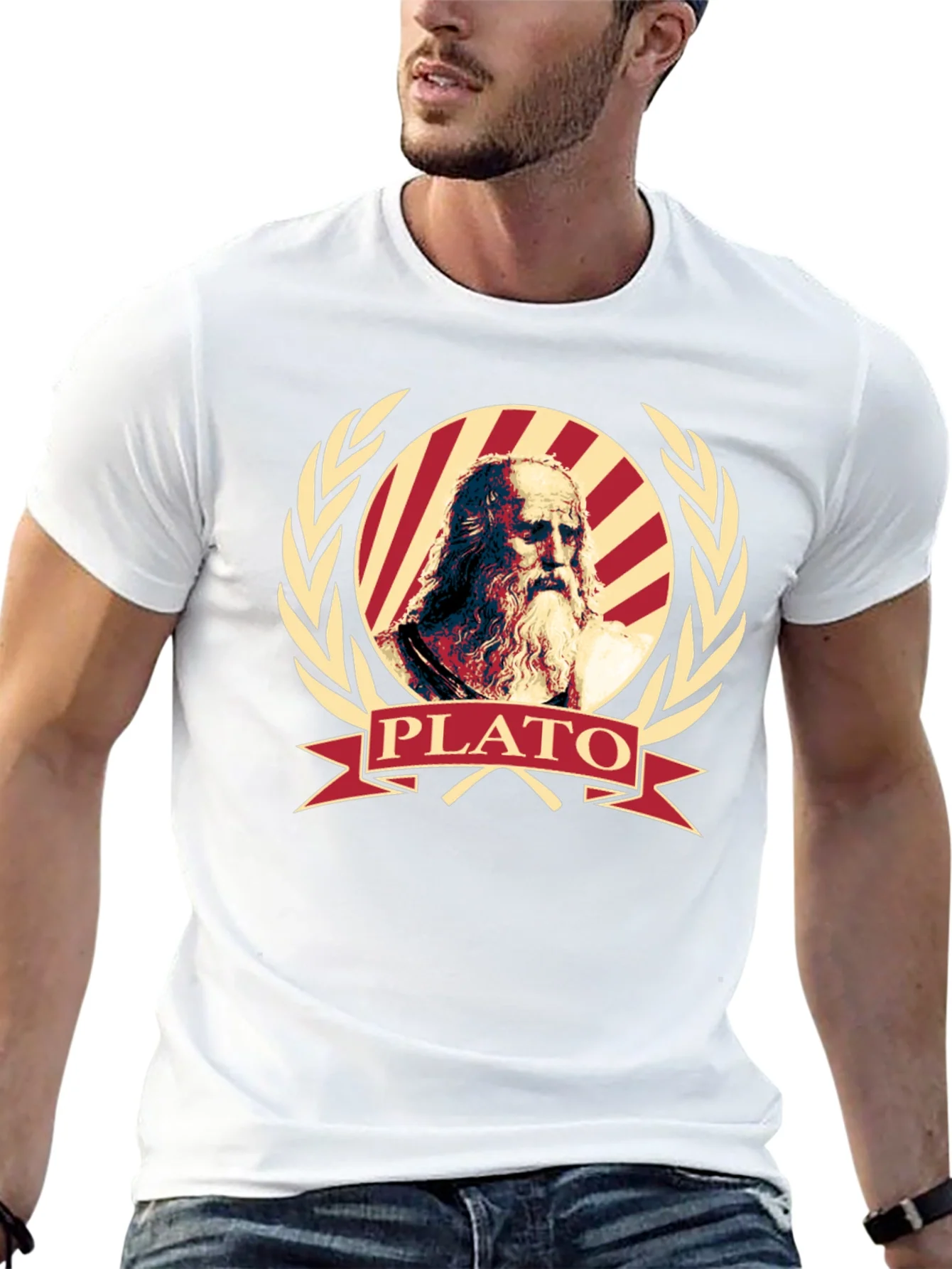 Camiseta Hombre Dise?o Plato Fil¨®sofo Cl¨¢sico