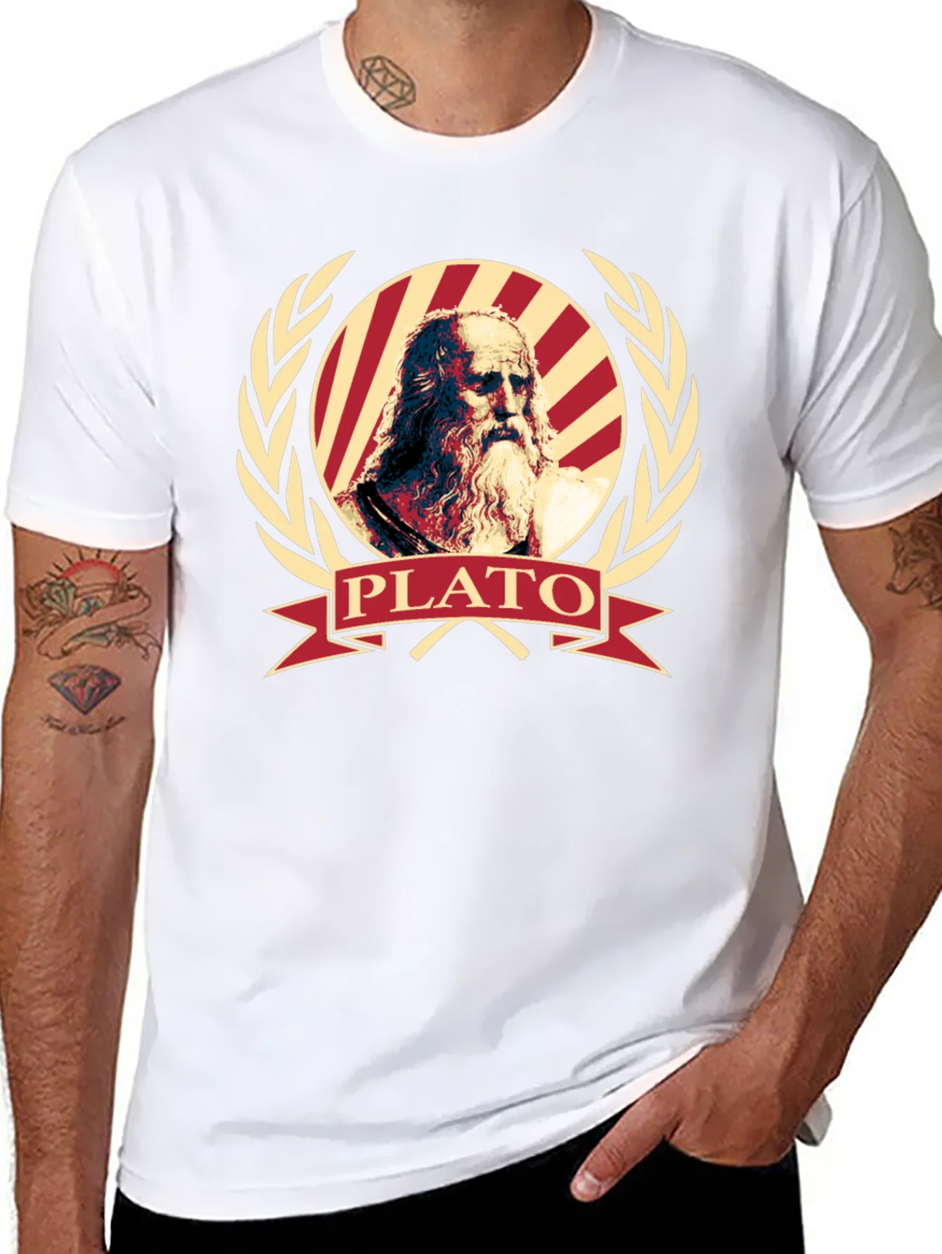 Camiseta Hombre Dise?o Plato Fil¨®sofo Cl¨¢sico