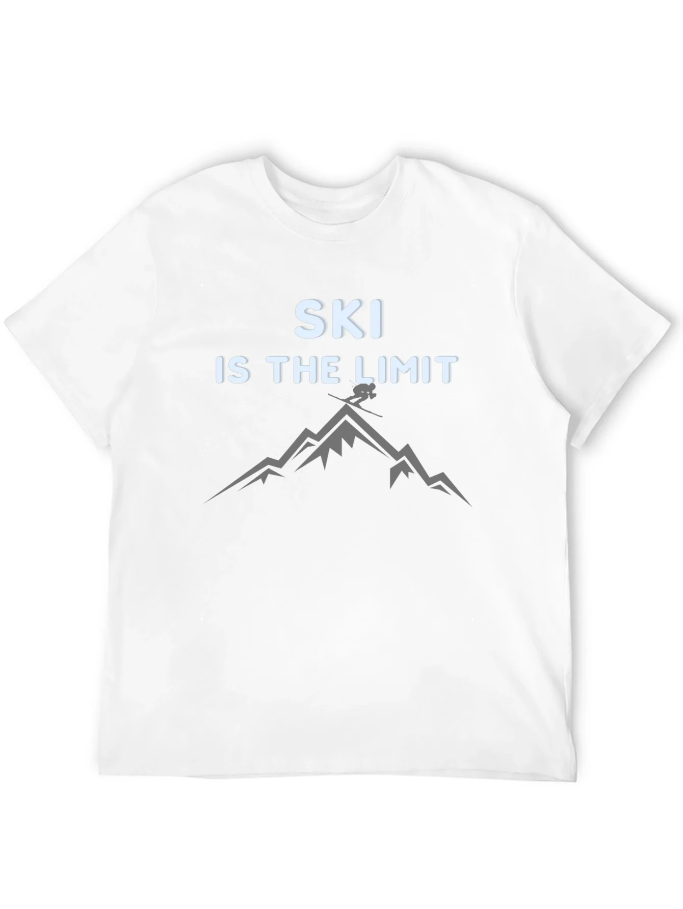 Camiseta Negra Ski is the Limit para Aventura Invernal