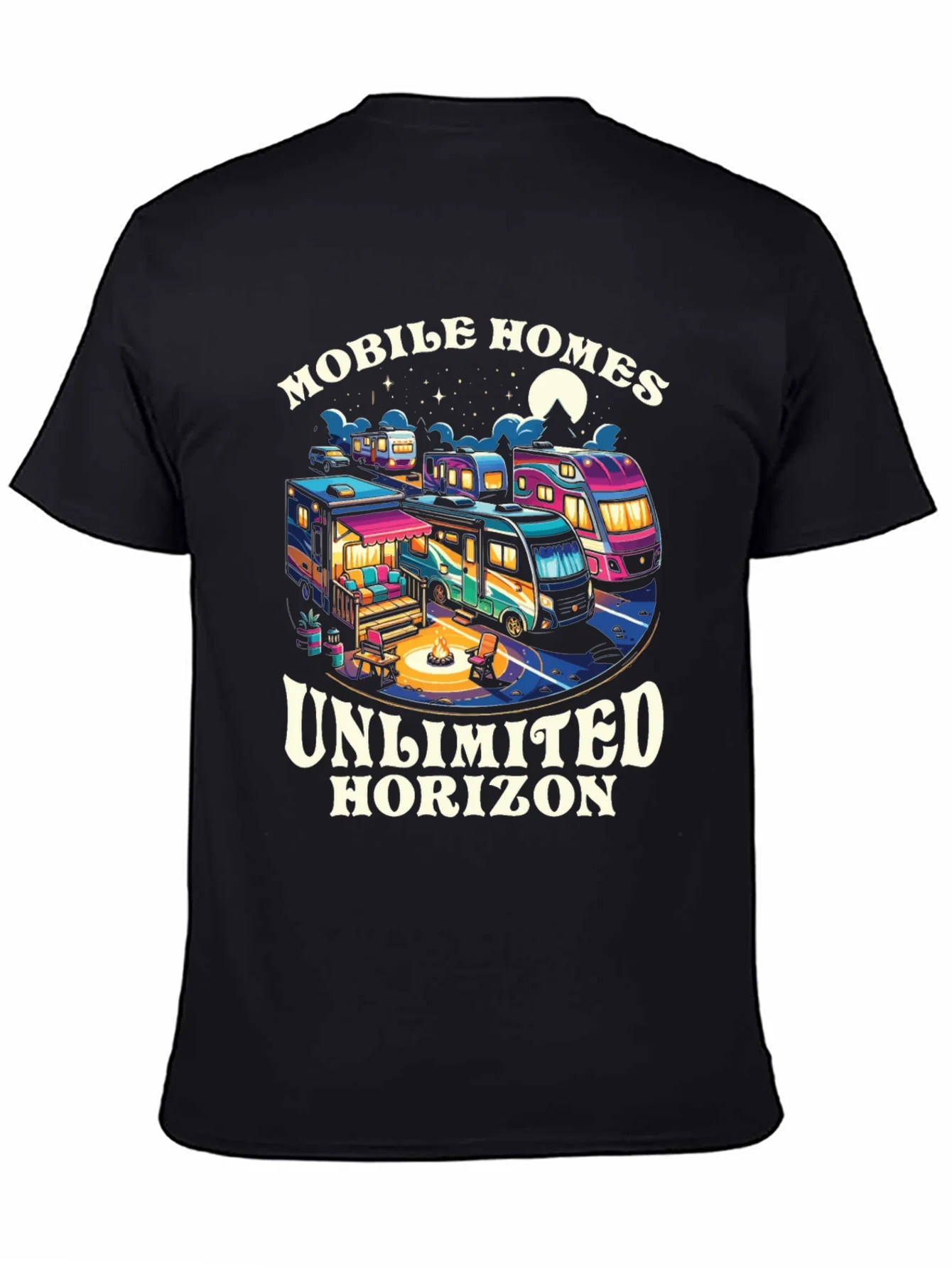 Camiseta Negra Mobile Homes Unlimited Horizon