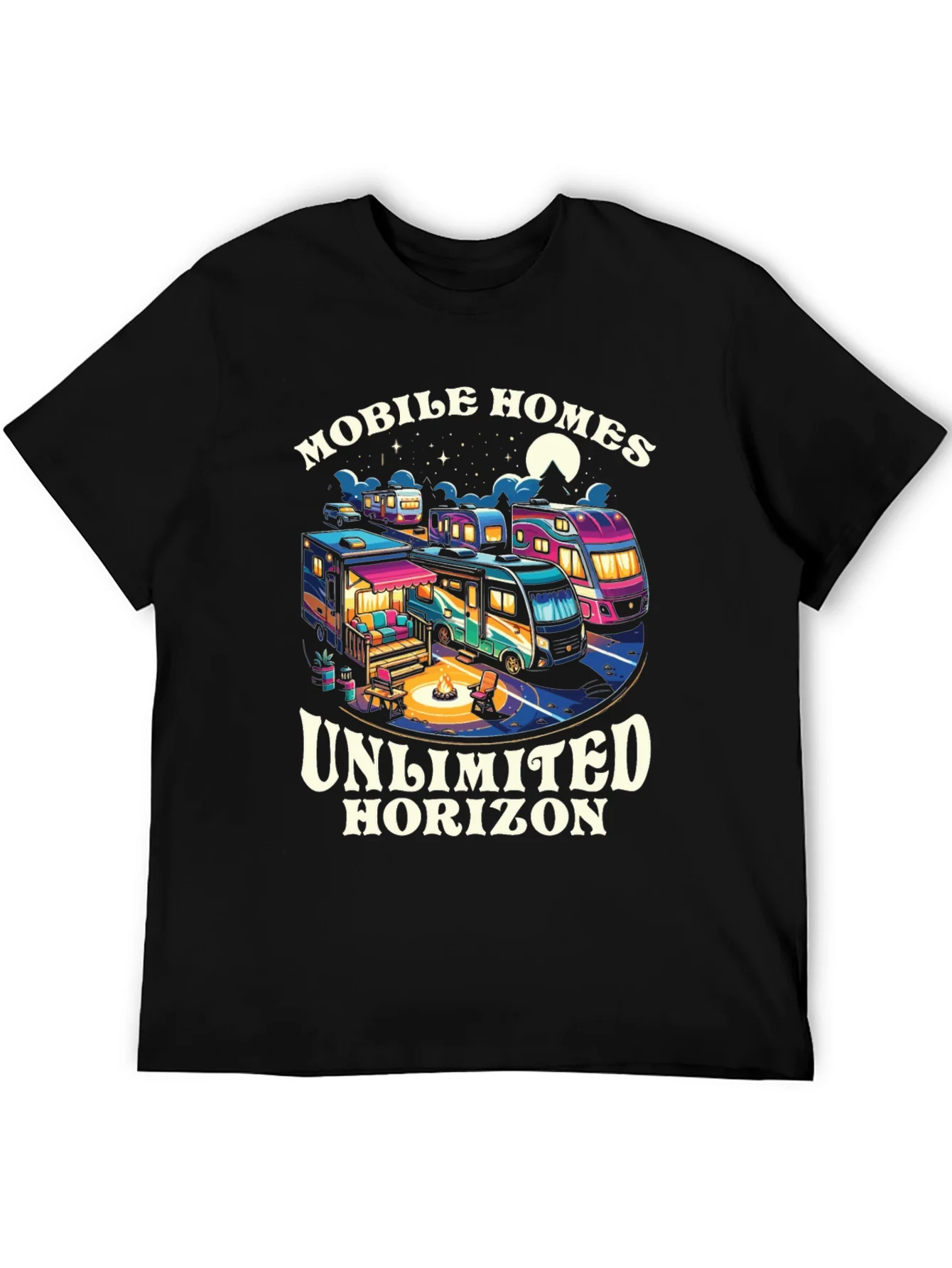 Camiseta Negra Mobile Homes Unlimited Horizon
