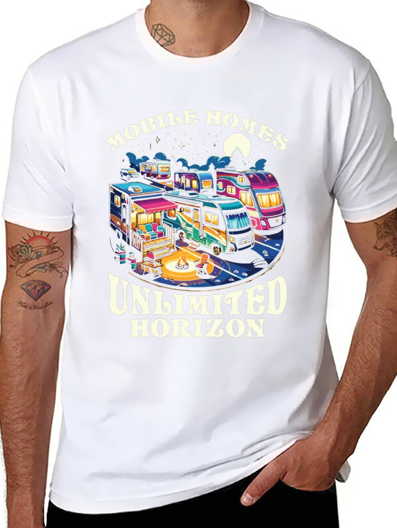 Camiseta Negra Mobile Homes Unlimited Horizon