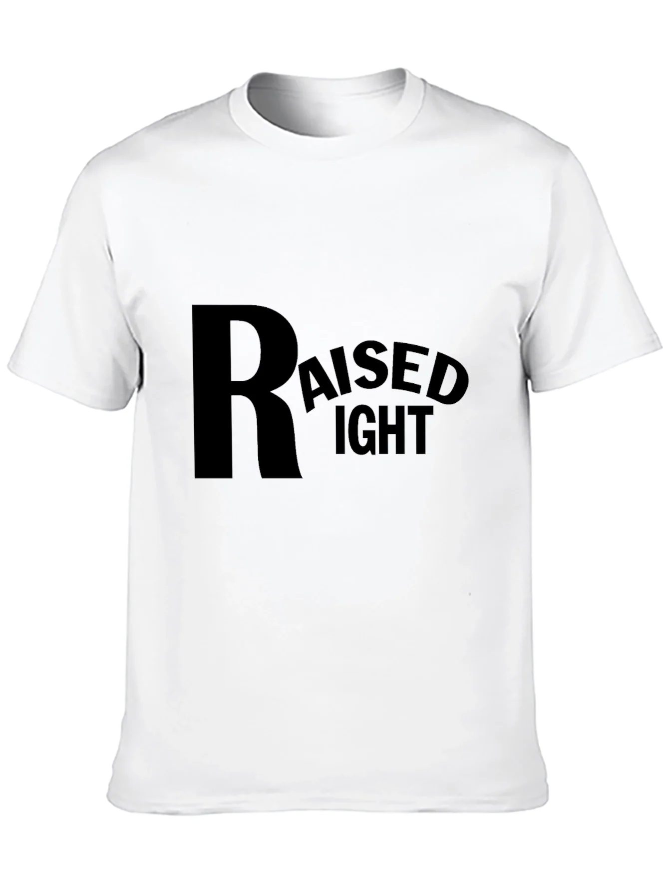Camiseta Negra Raised Right - Estilo Casual