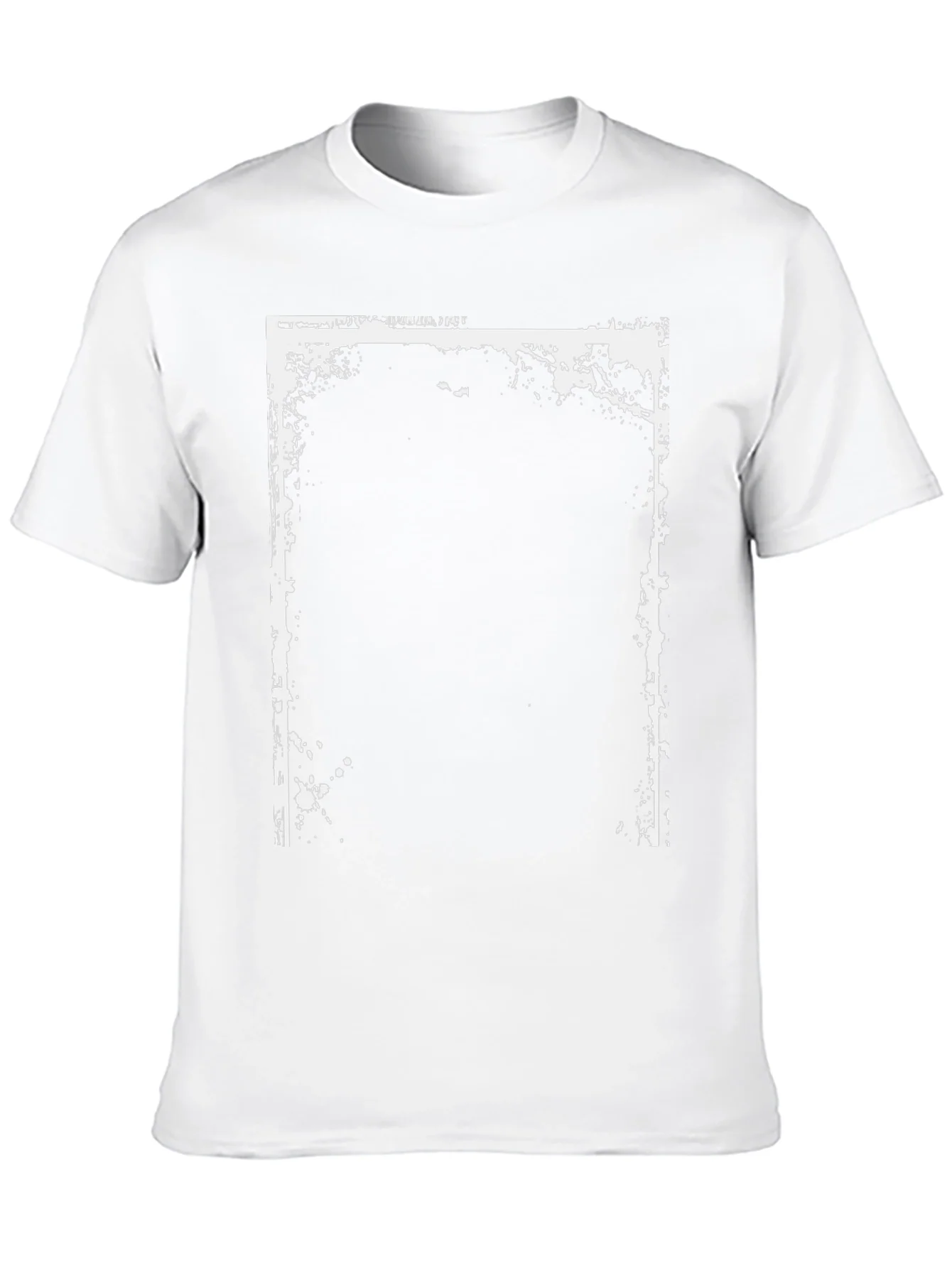 Camiseta Negra con Dise?o Gr¨¢fico Rectangular Blanco