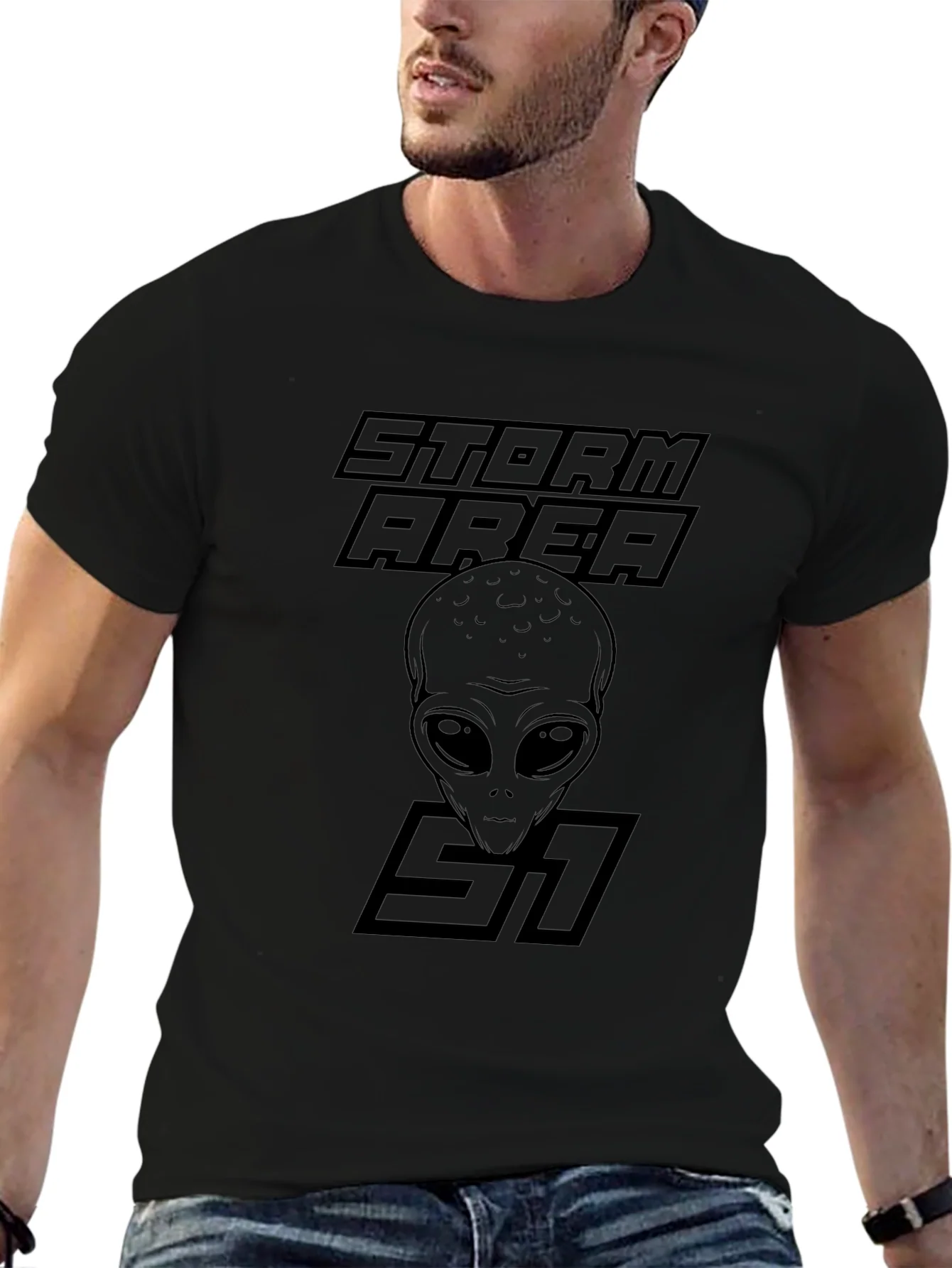 Camiseta Negra ¨¢rea 51 - Storm Area 51
