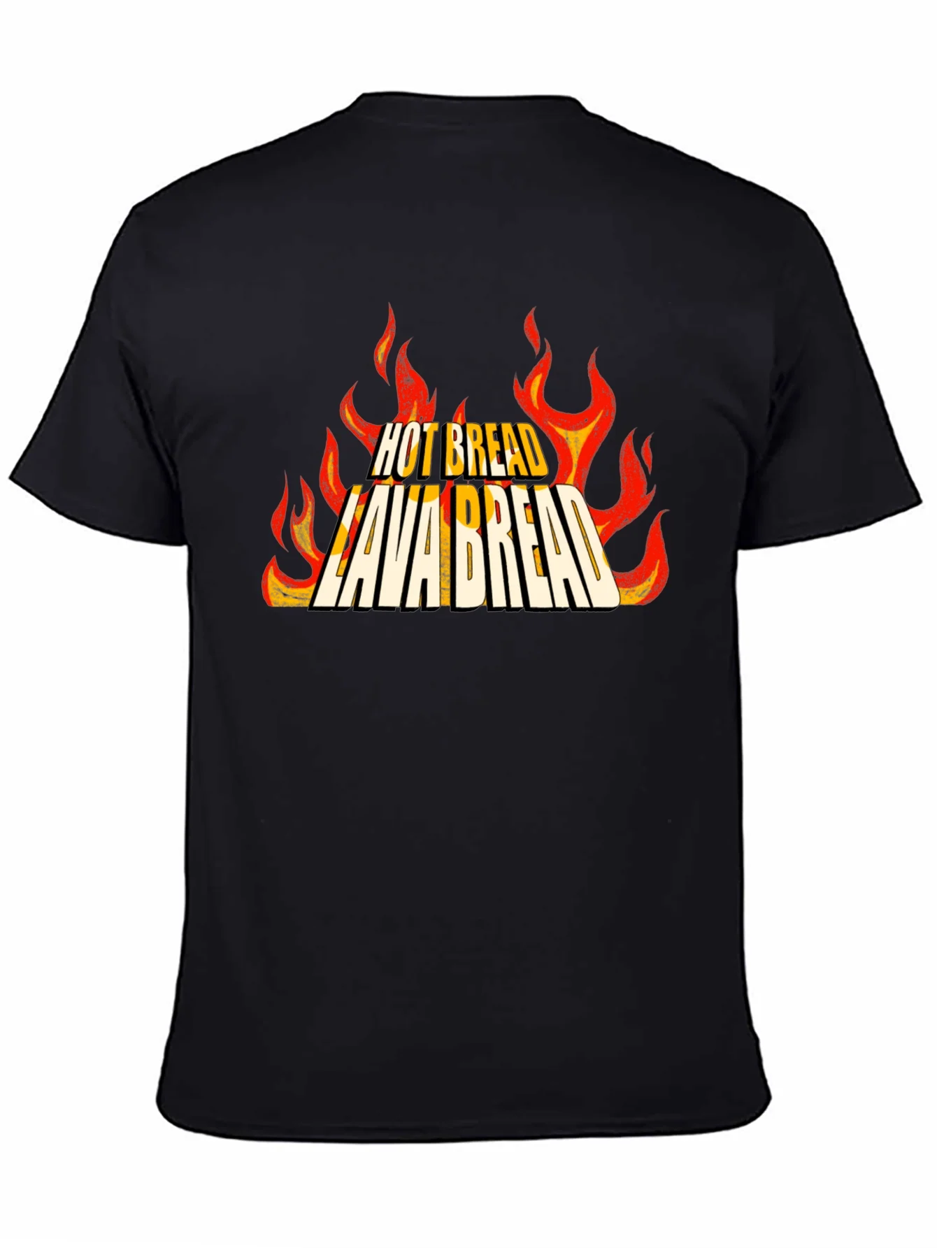 Camiseta Negra Lava Bread con Dise?o Llamativo