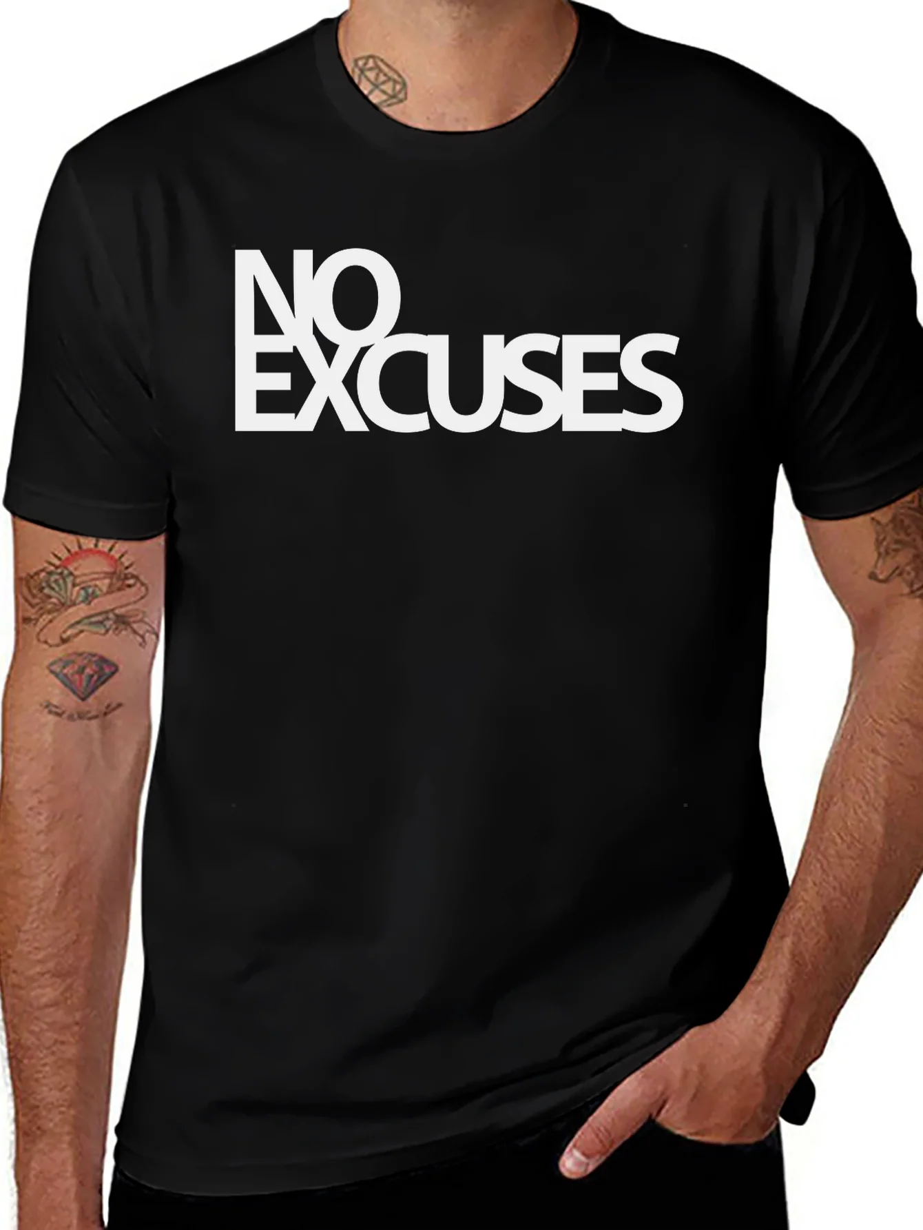 Camiseta Hombre Negra - Sin Excusas