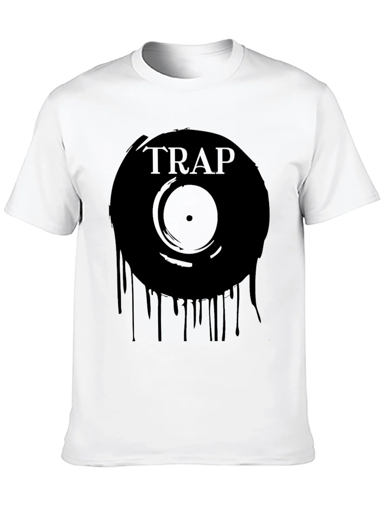 Camiseta Negra con Dise?o de Vinilo Trap