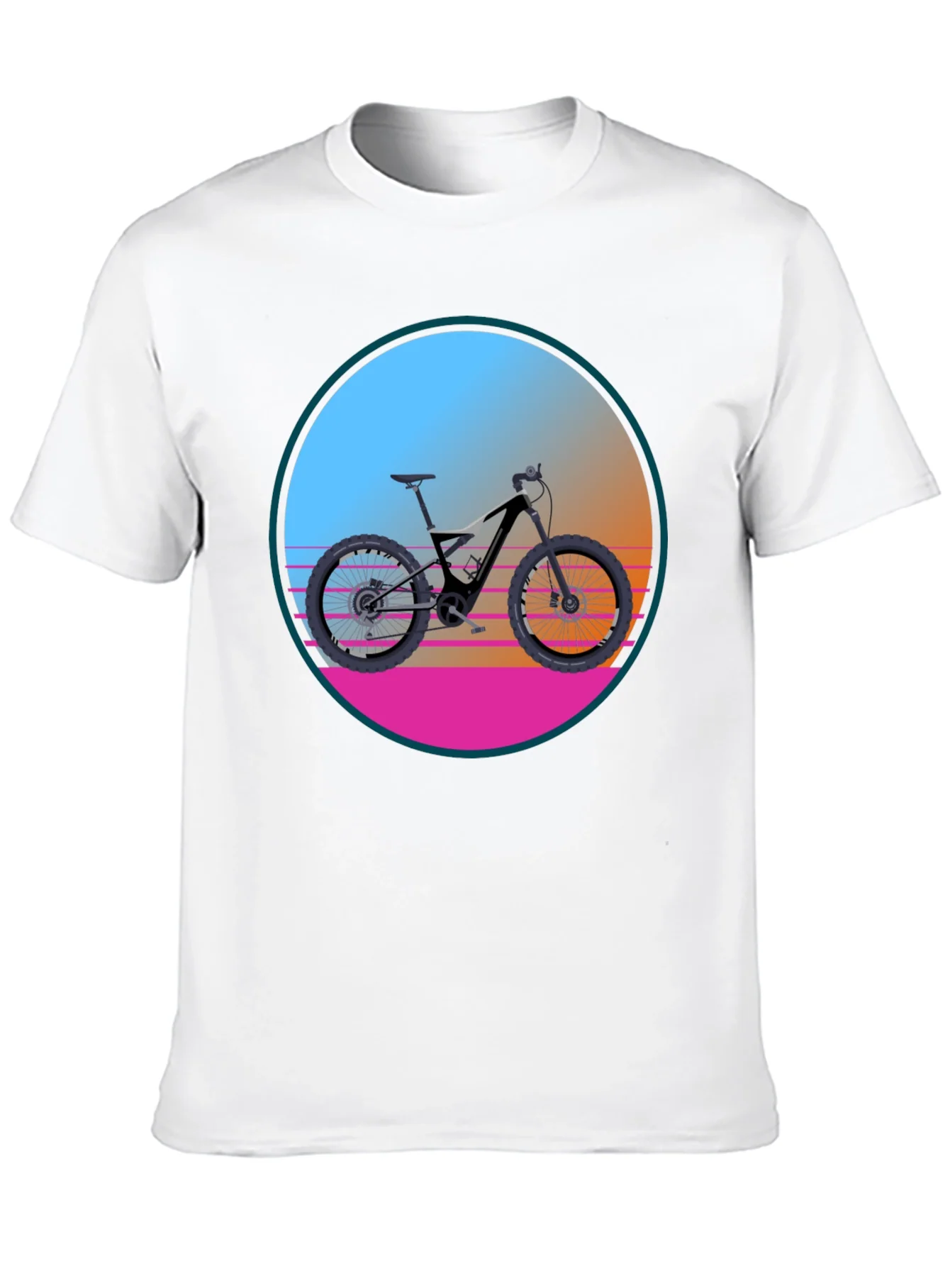 Camiseta Negra con Dise?o de Bicicleta Retro